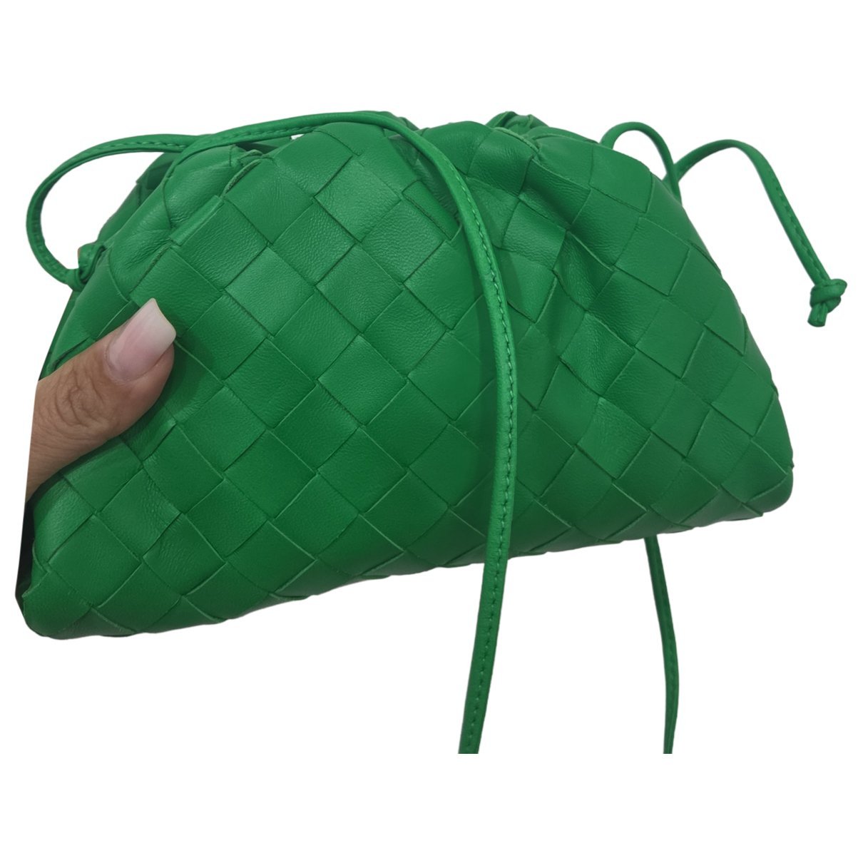 Pouch leather handbag