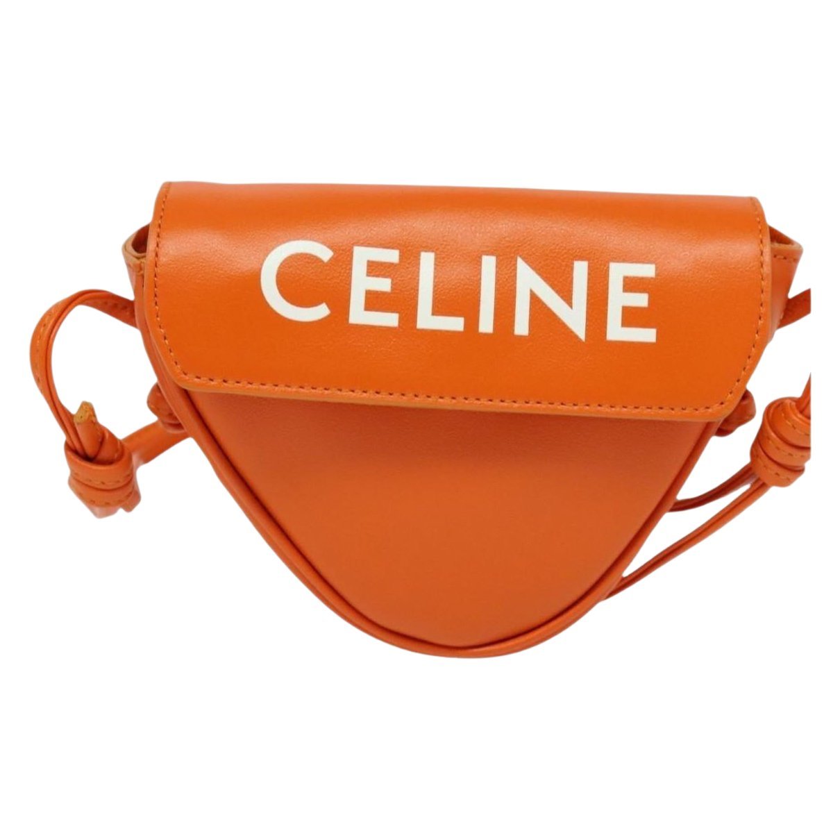Triangle leather handbag