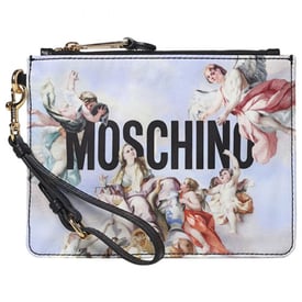 Moschino Leather Clutch Bag