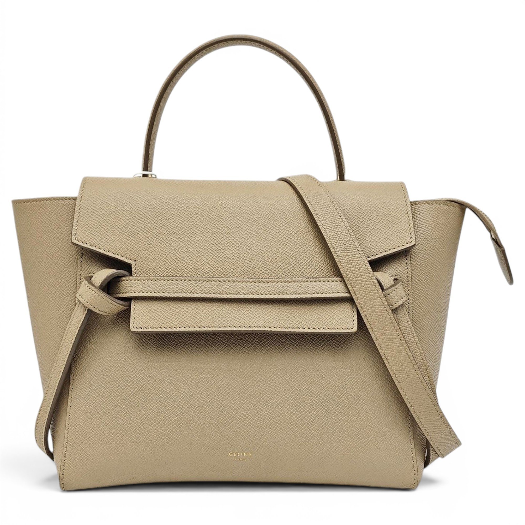 Belt leather handbag
