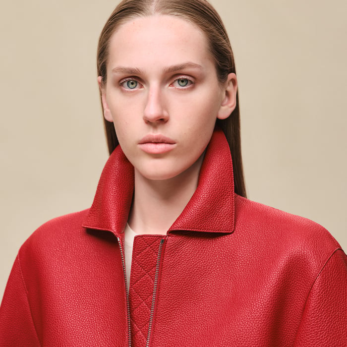 Rouge Piment Washed Deerskin Jacket
