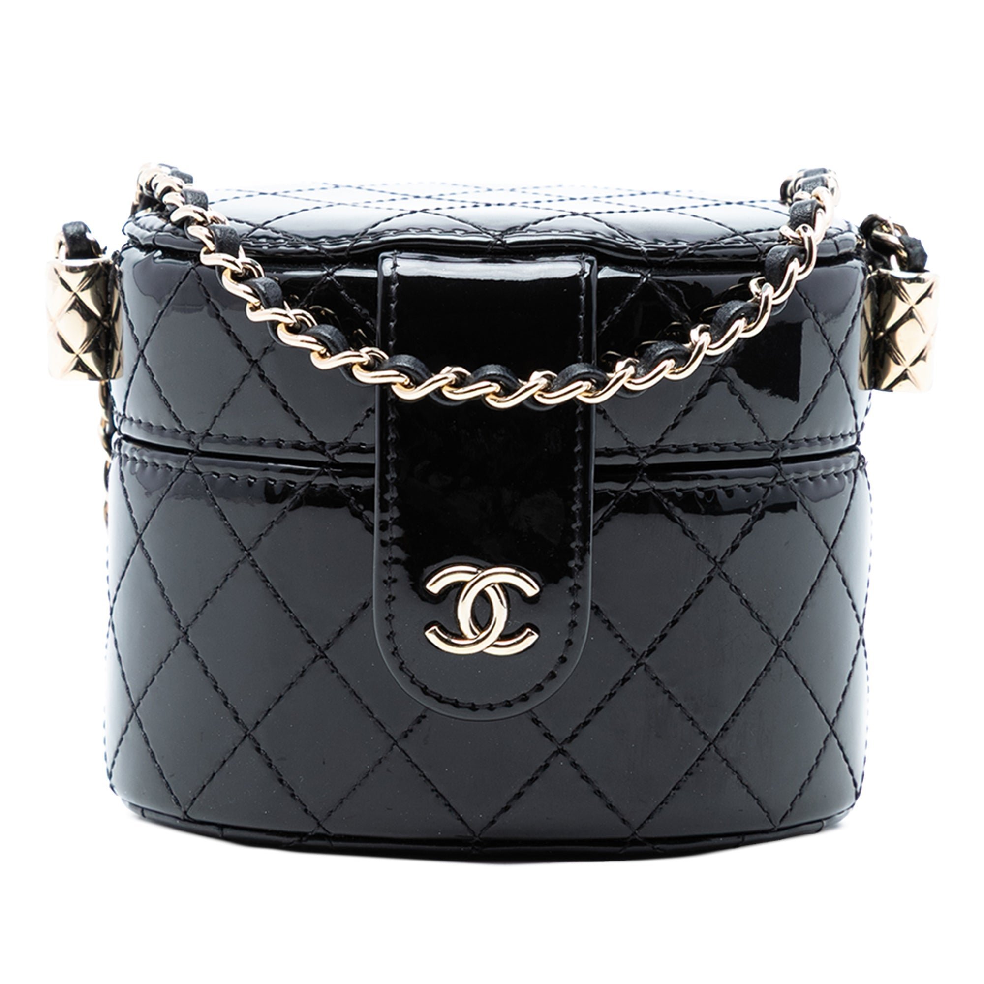 Patent leather handbag