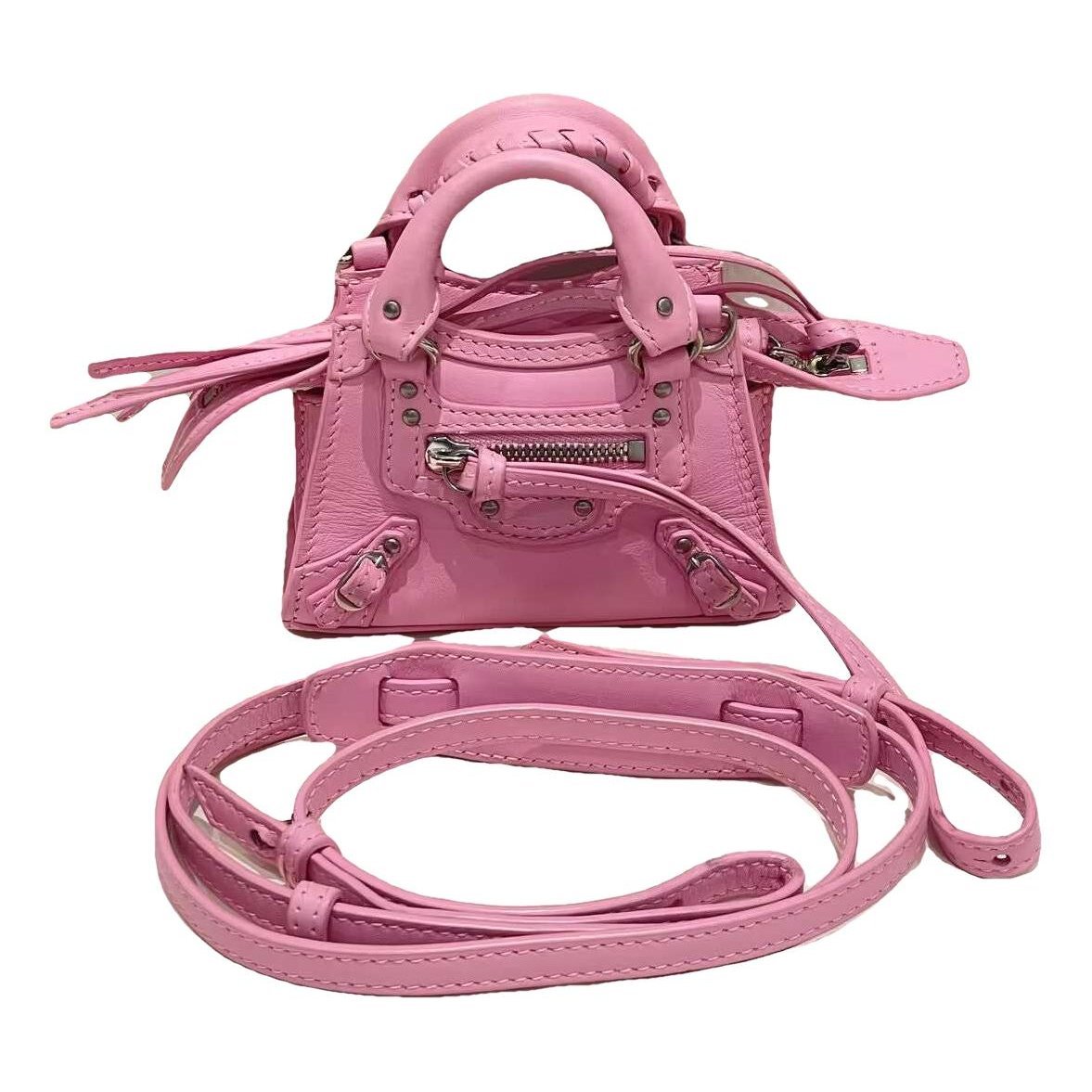 Classic Metalic leather handbag