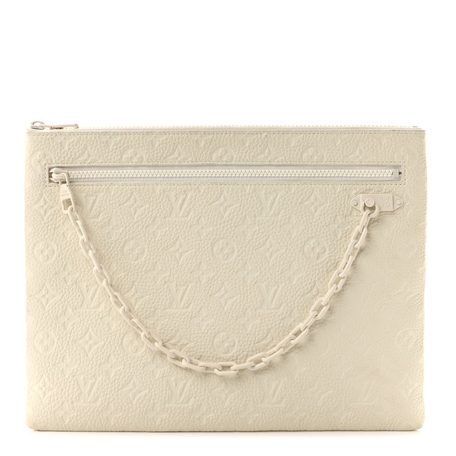 Louis Vuitton Taurillon Monogram Solar Ray A4 Pouch White