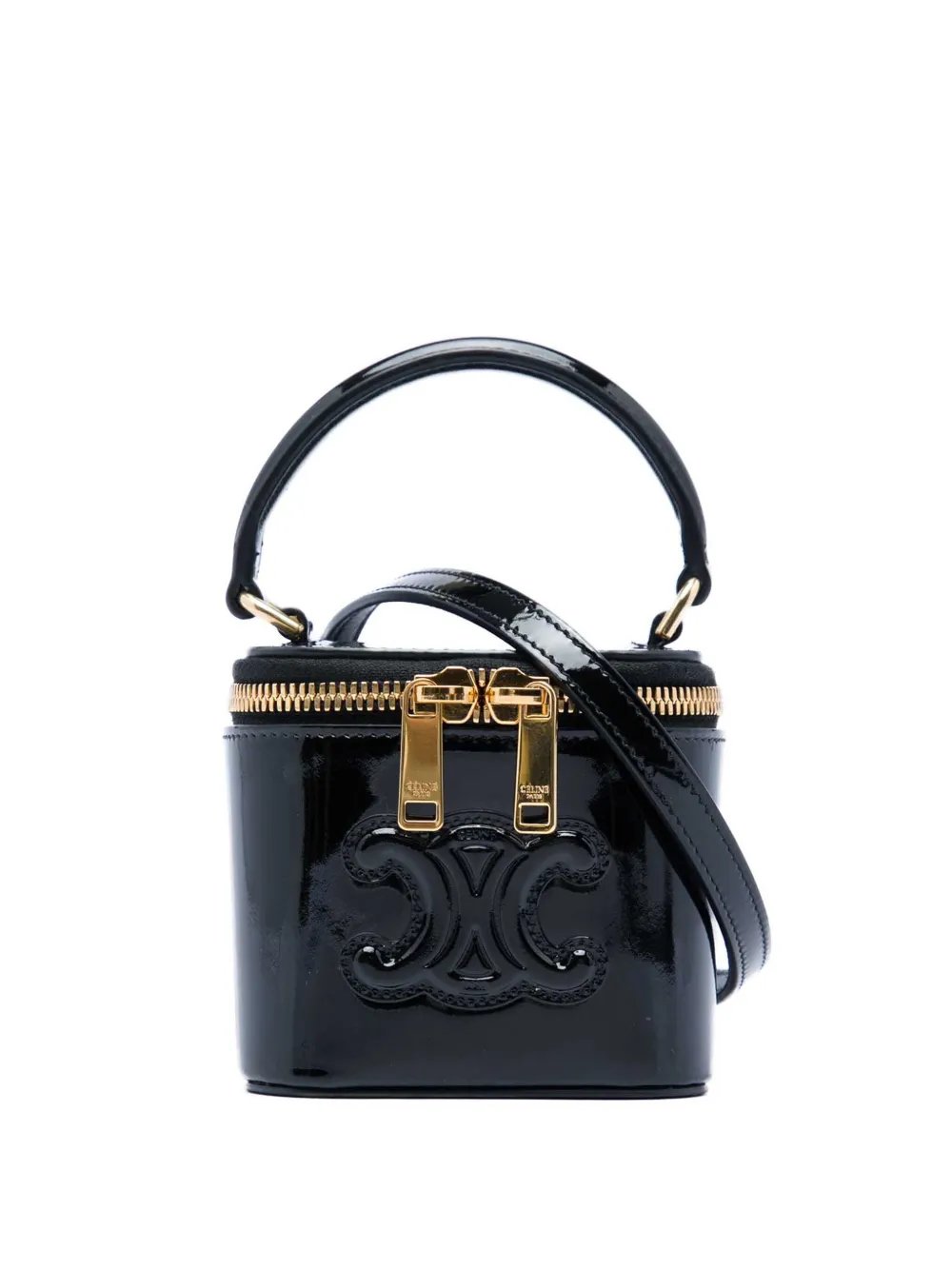 2001-2026 Mini Patent Cuir Triomphe Vanity Case satchel