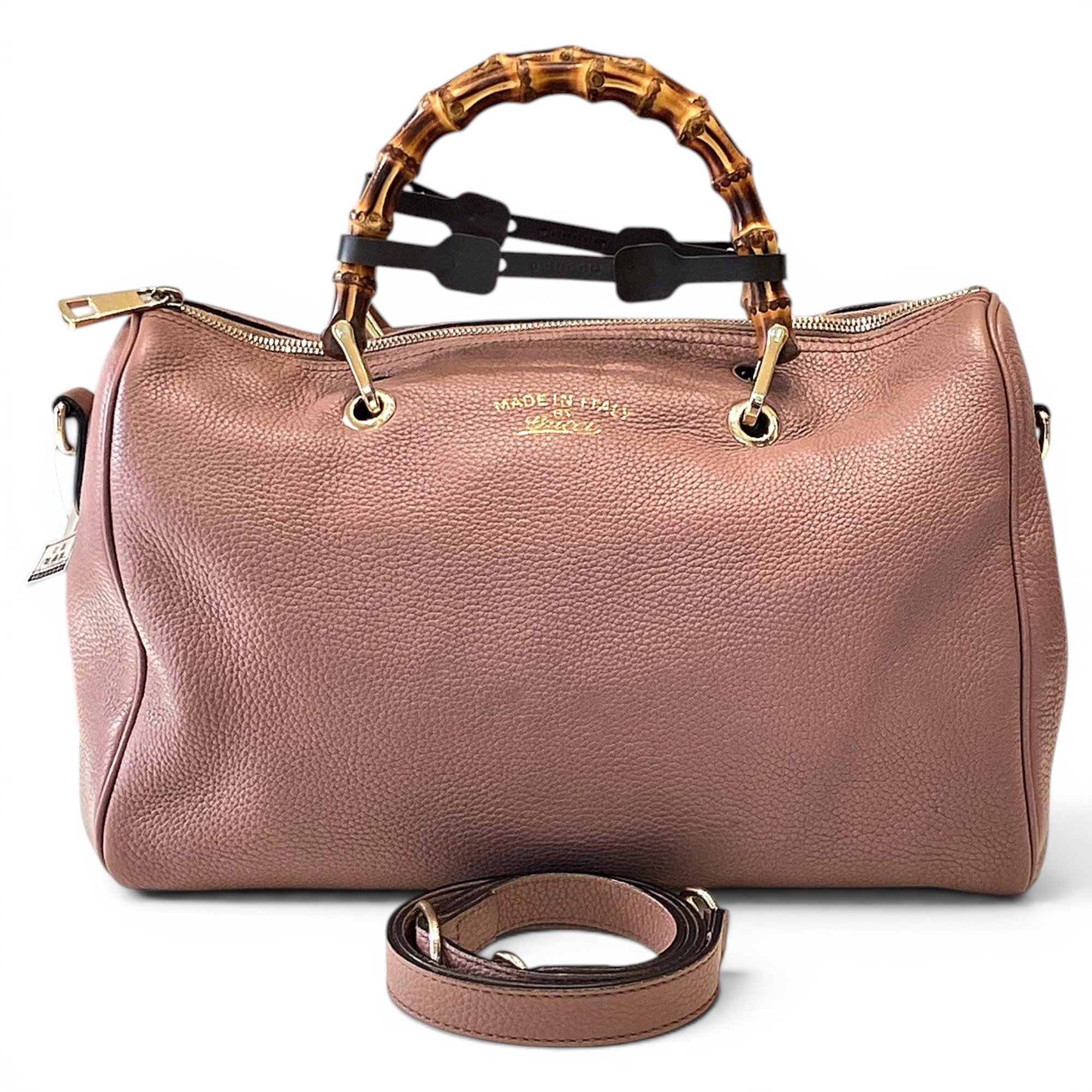Bamboo Shopper leather handbag