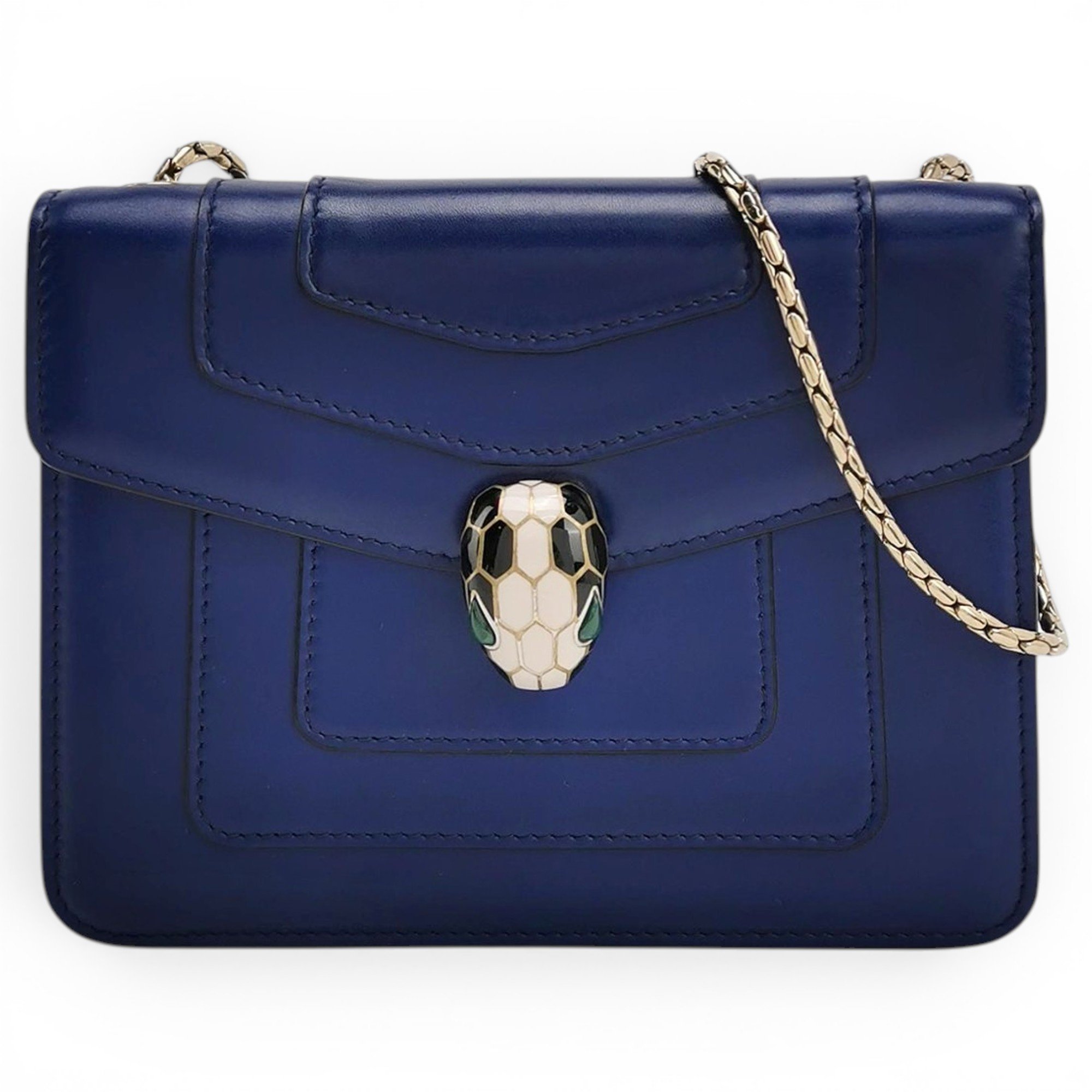 Serpenti leather handbag