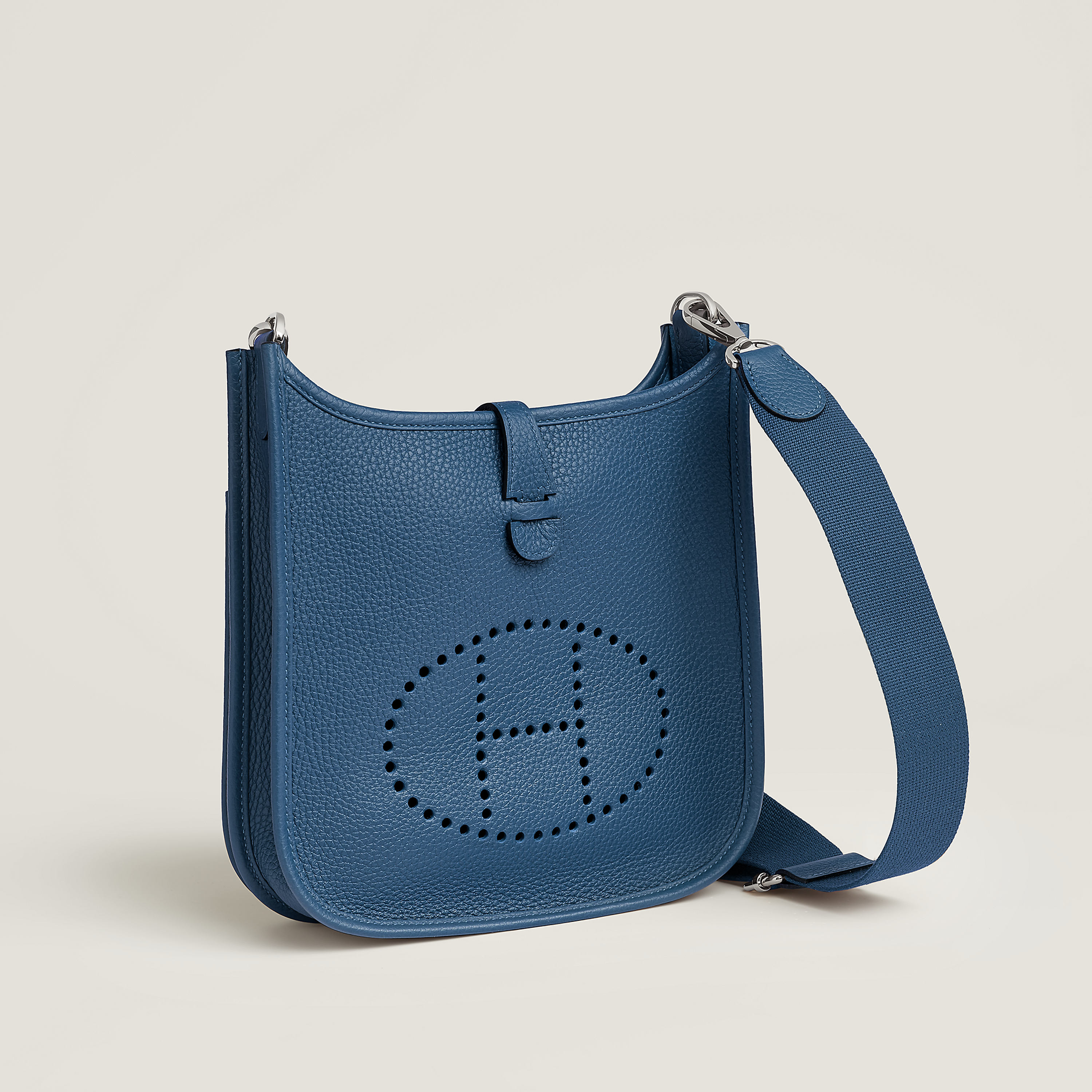 Hermès Evelyne 23 23 cm canvas Bleu Tie