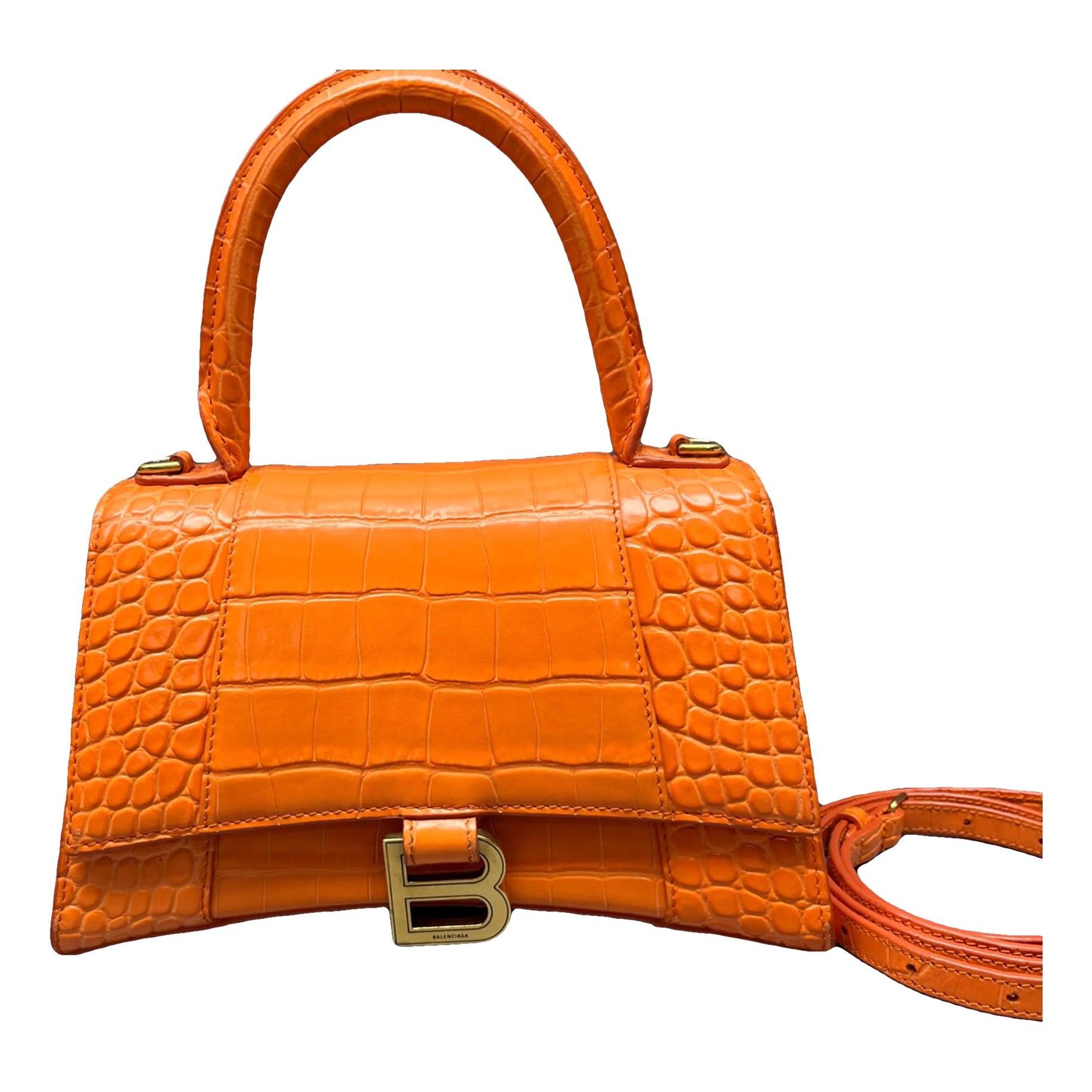Hourglass leather crossbody bag