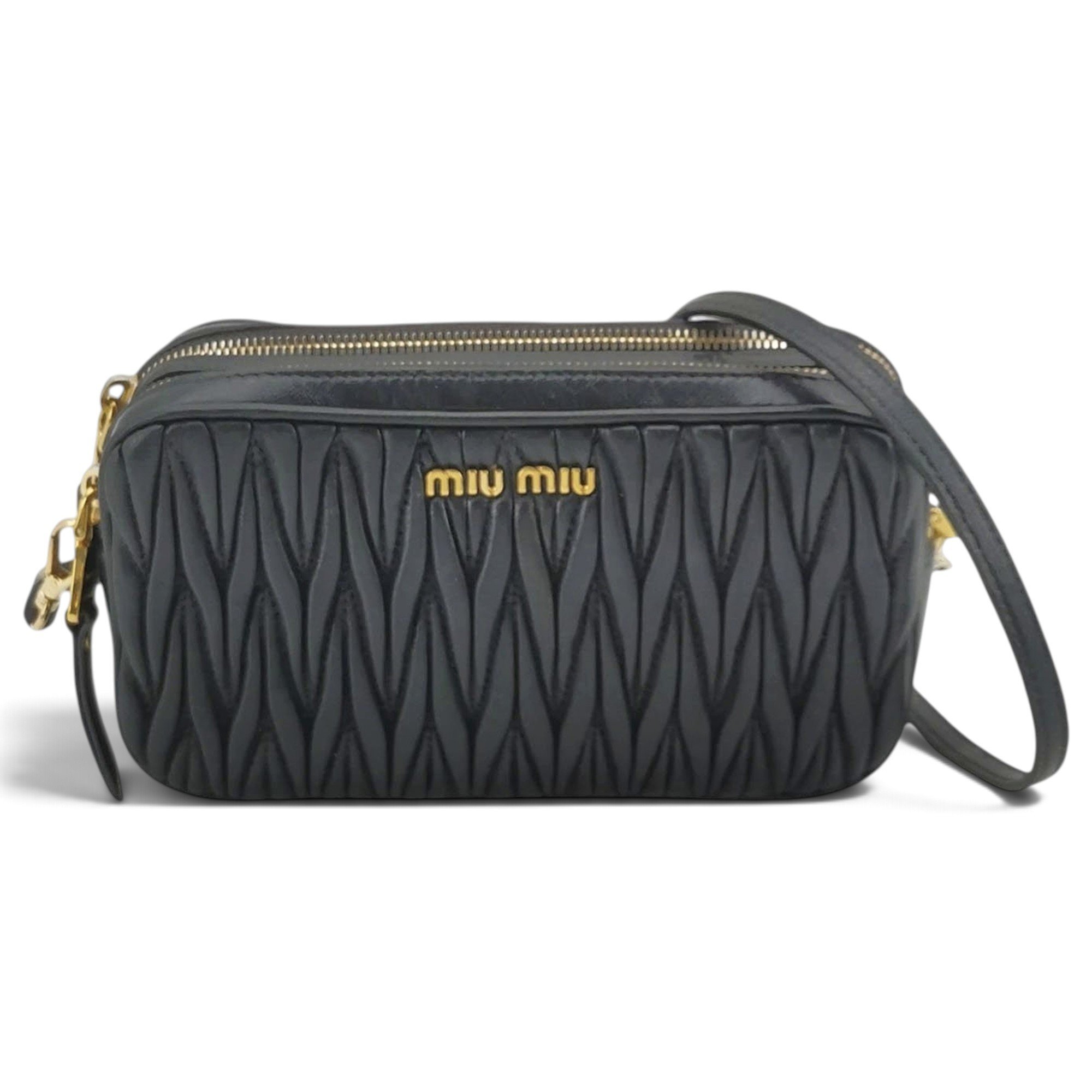 Miu Logo leather handbag
