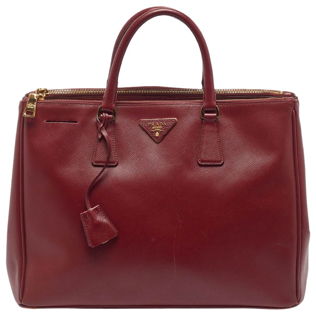 Double leather tote