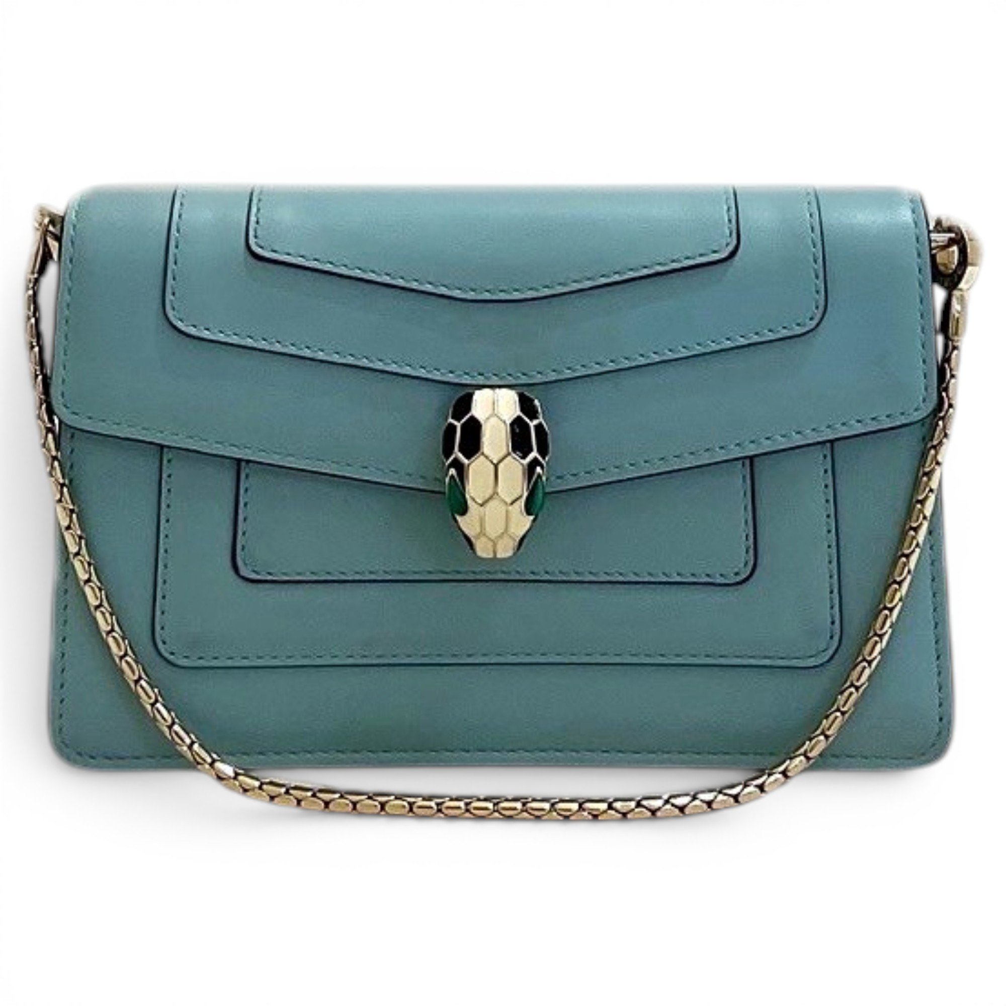 Serpenti leather handbag
