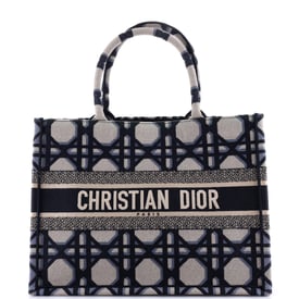 Dior Book Tote Macrocannage Canvas Medium