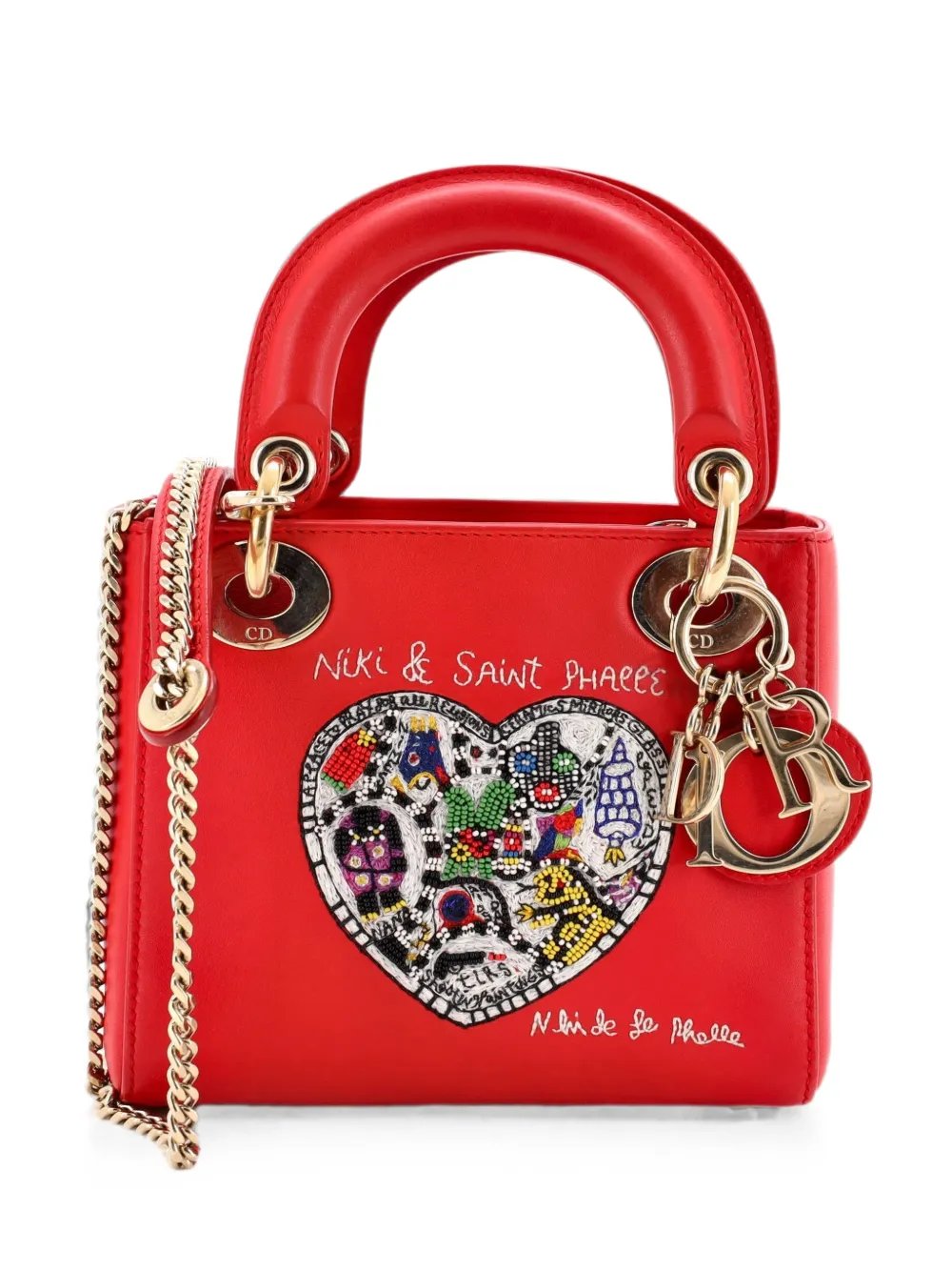 Lady Dior Chain Bag Limited Edition Niki de Saint Phalle Embroidered Leather Mini tote bag