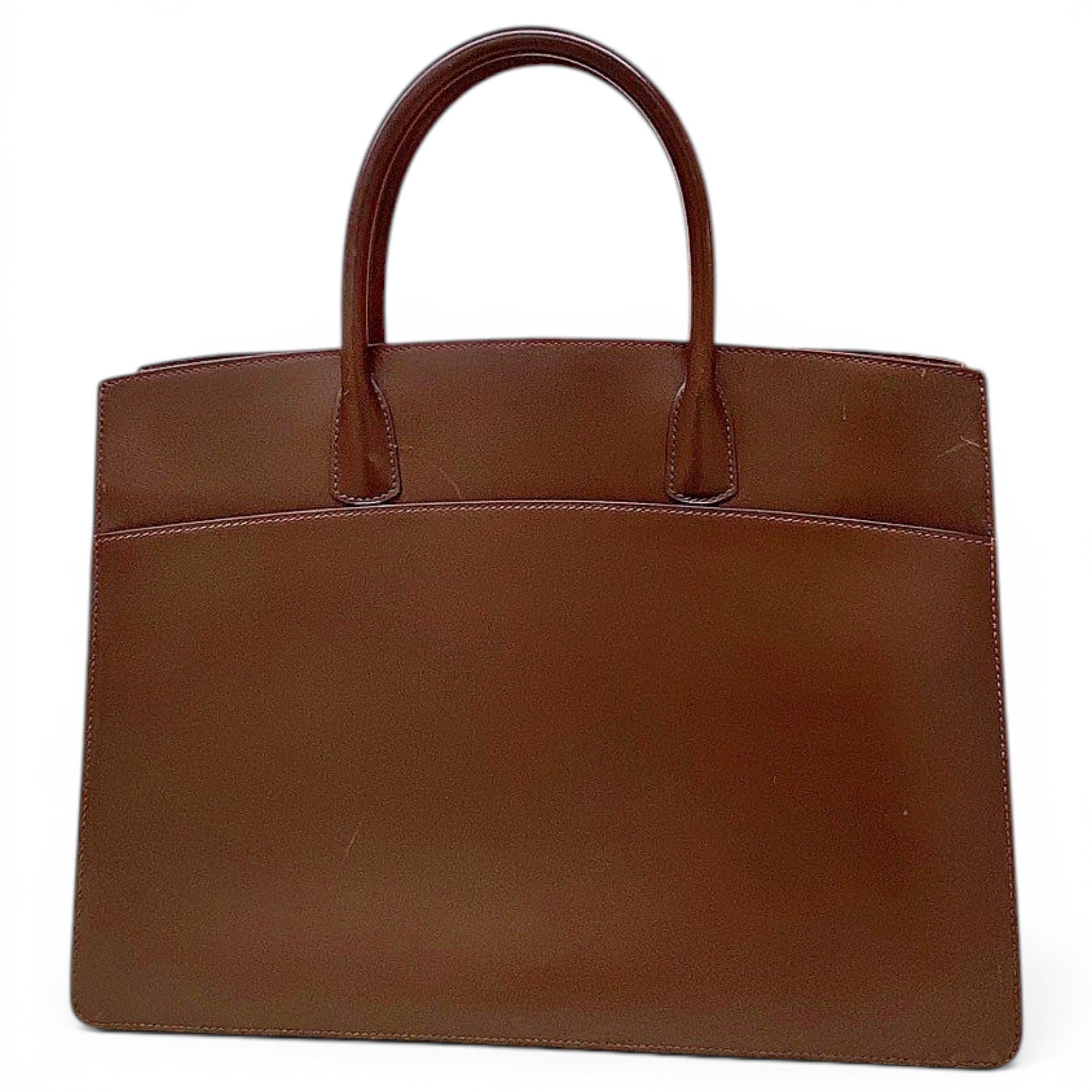 White Bus leather handbag