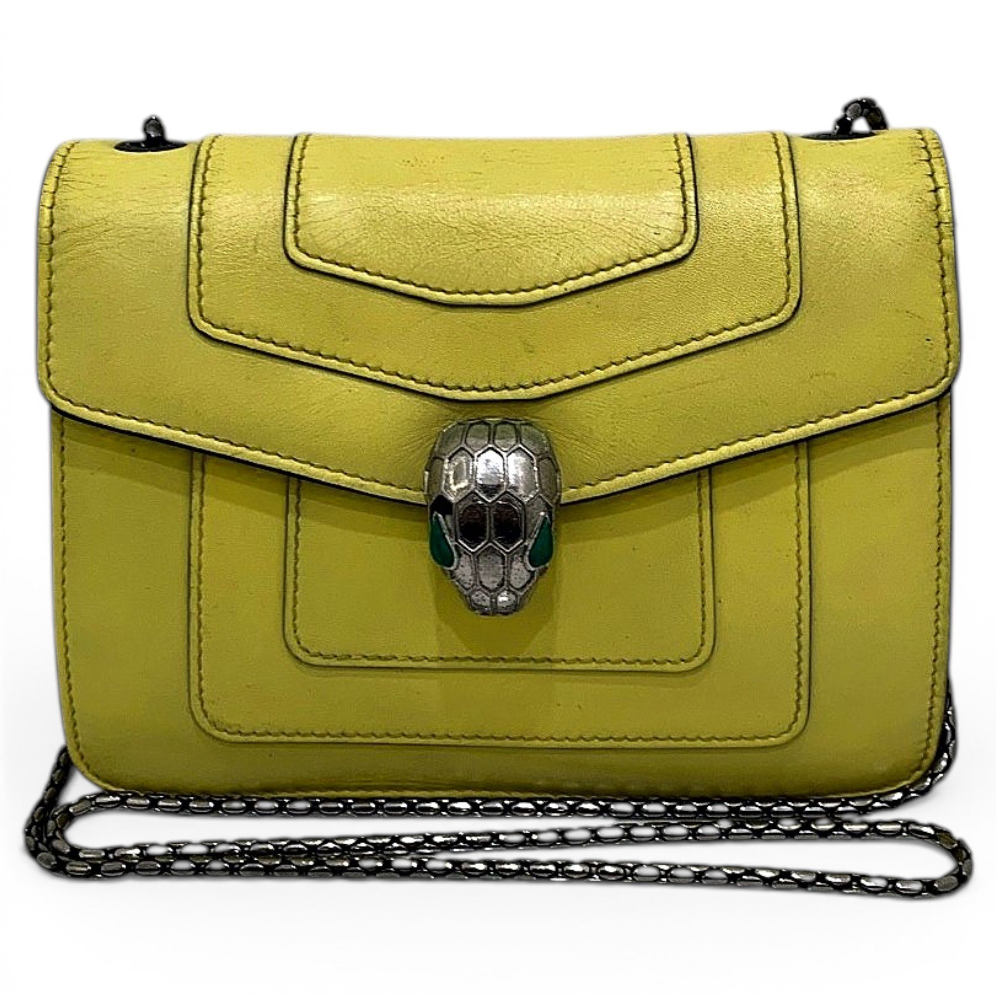 Serpenti leather handbag