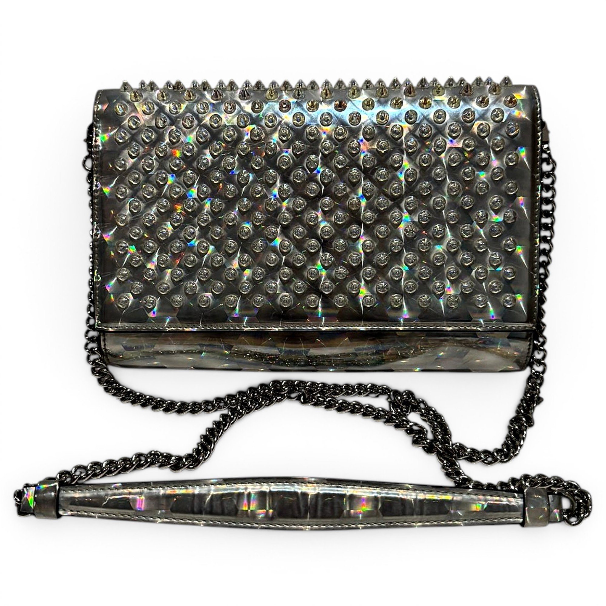 Leather clutch bag
