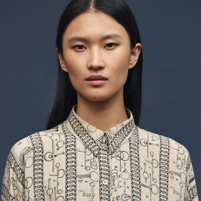 Beige Pierre d'Istrie "Cahier Du Colporteur" Blouse