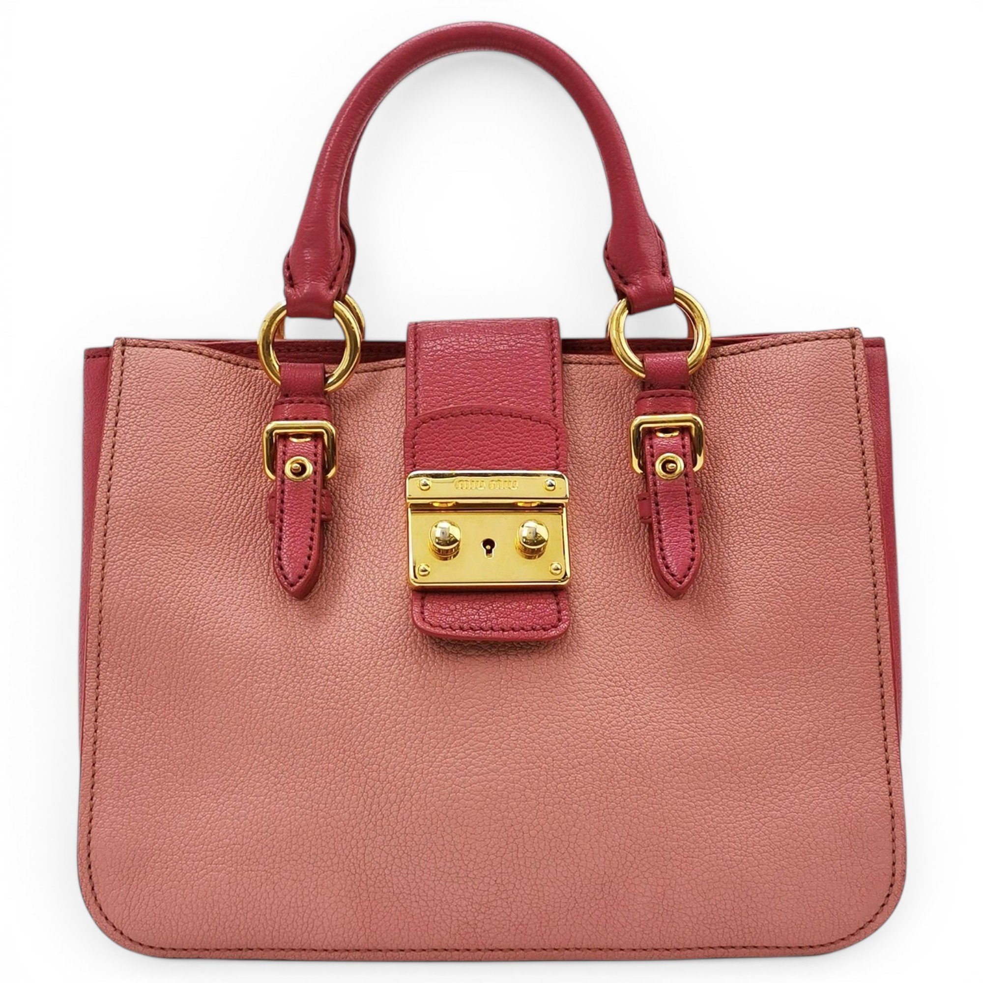 Madras leather handbag