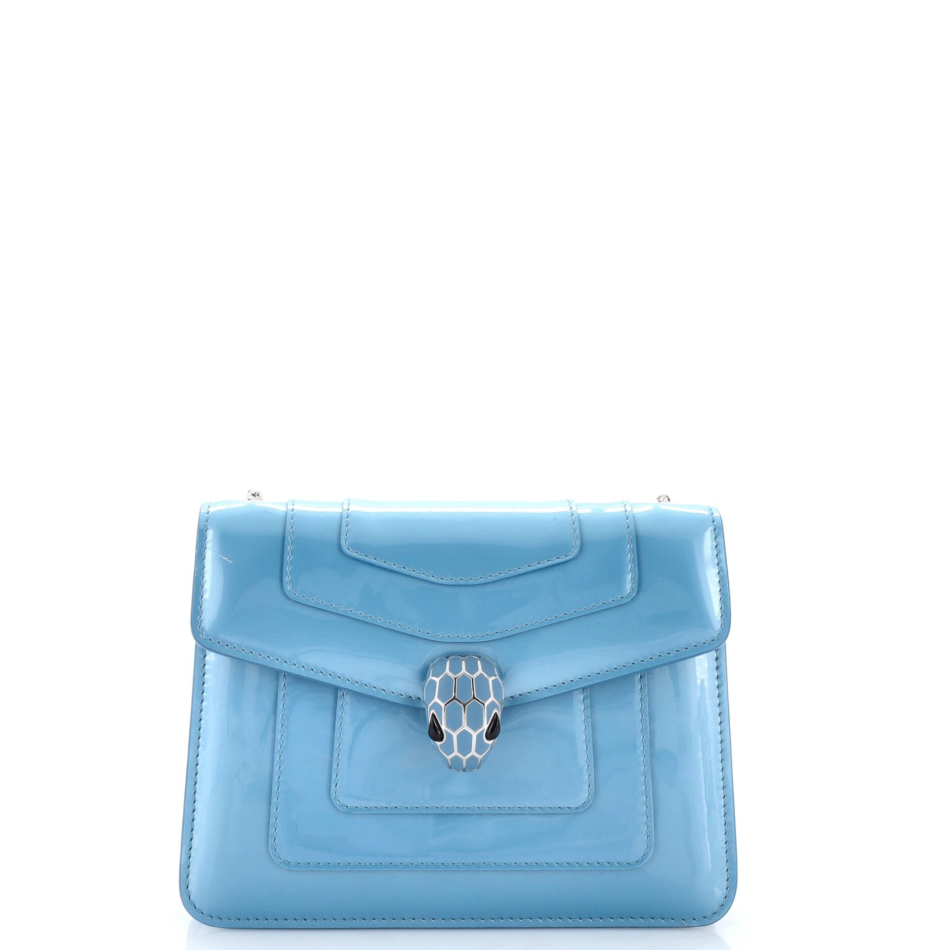 Serpenti Forever Square Shoulder Bag Patent Small