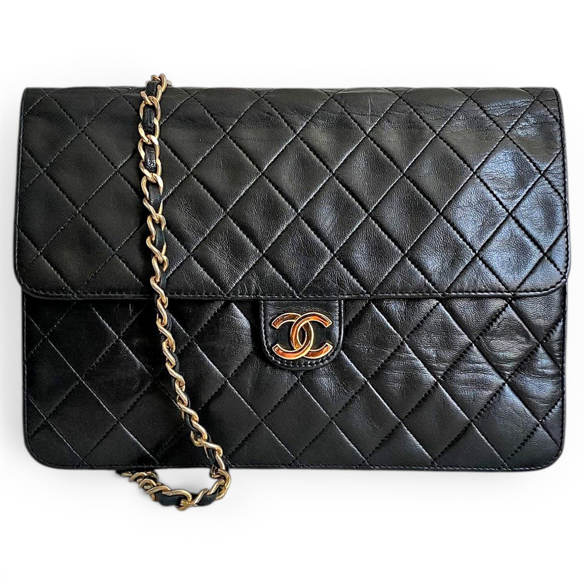 Trendy CC Flap leather handbag