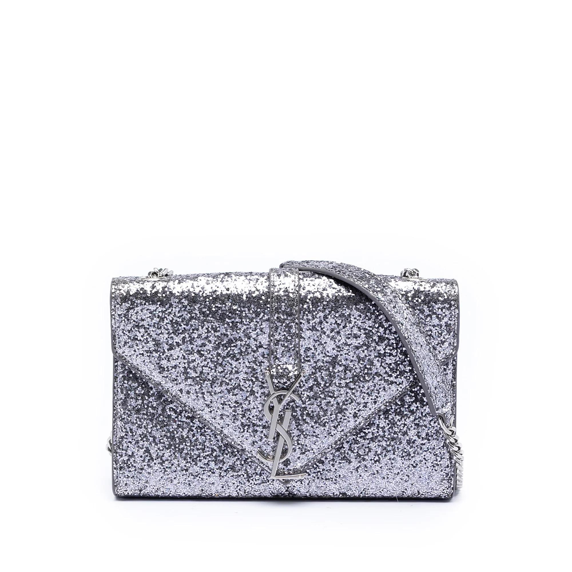 Envelope glitter crossbody bag