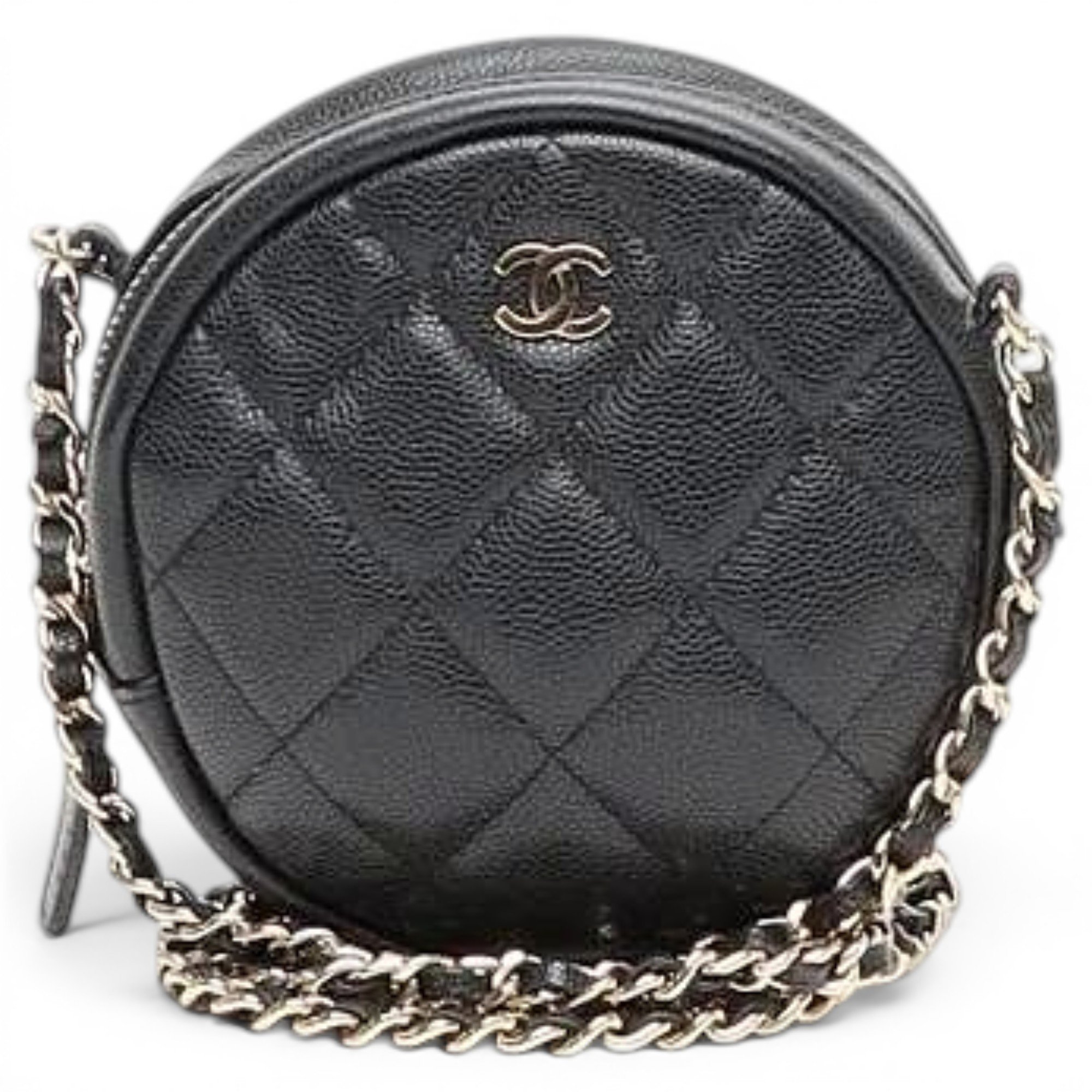 Trendy CC leather crossbody bag