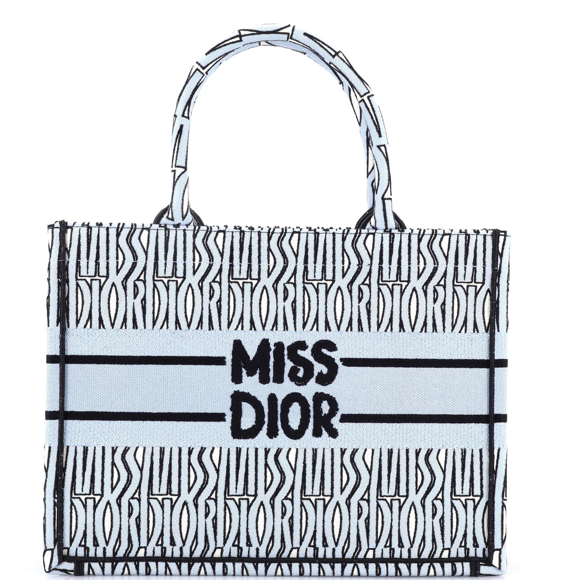 Dior Miss Dior Book Tote Embroidered Canvas Medium