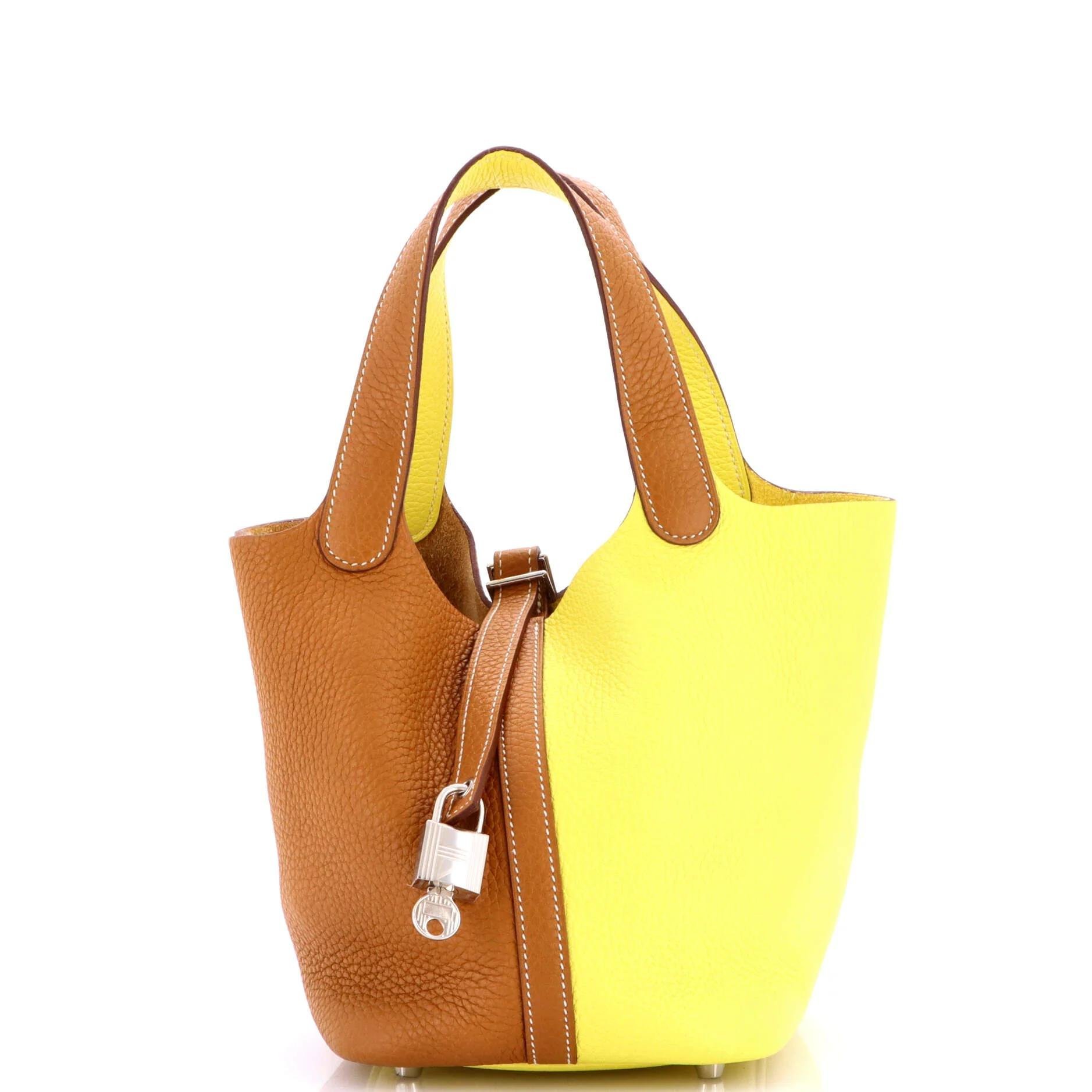 Picotin leather handbag