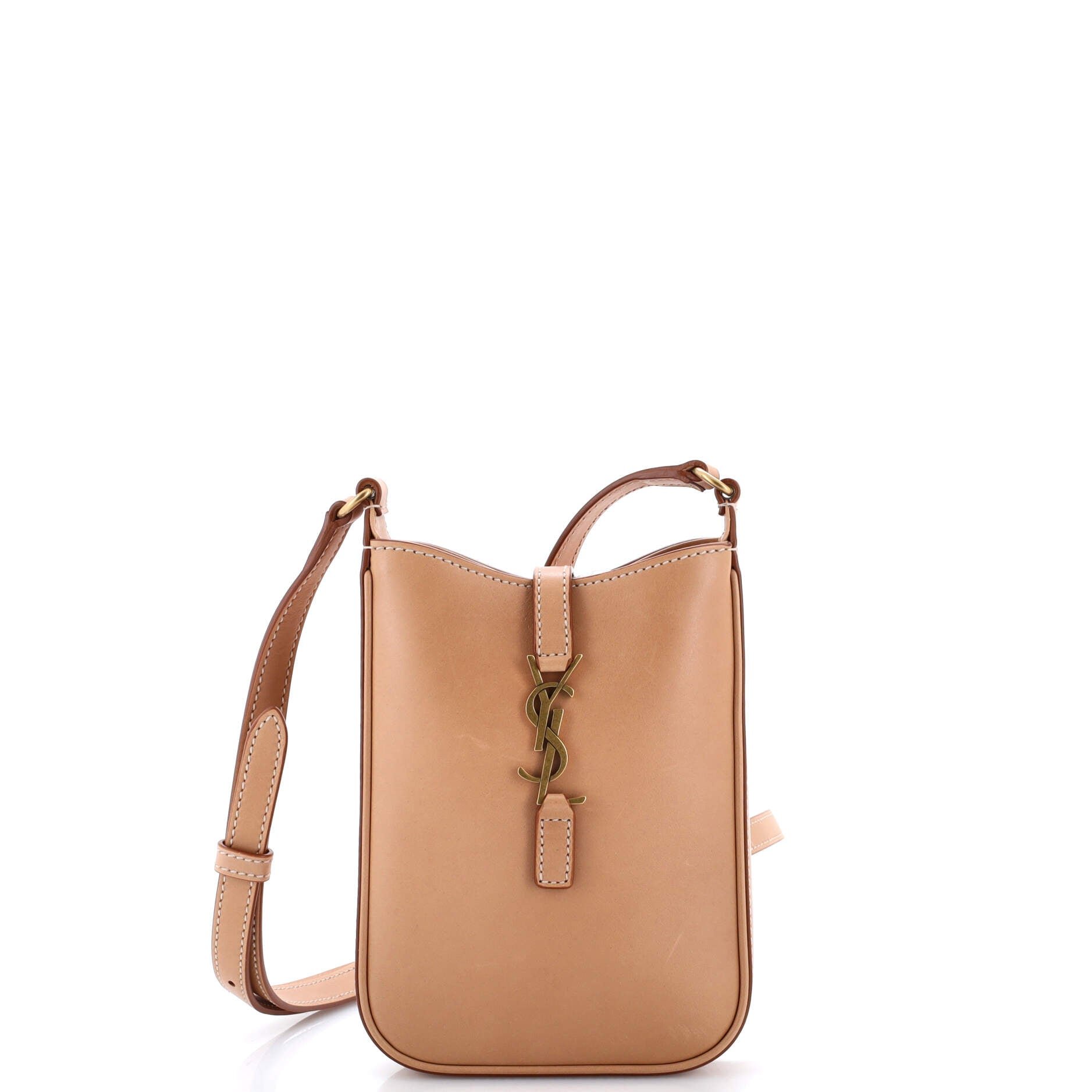 Saint Laurent Le 5 a 7 Vertical Shoulder Bag Leather Mini