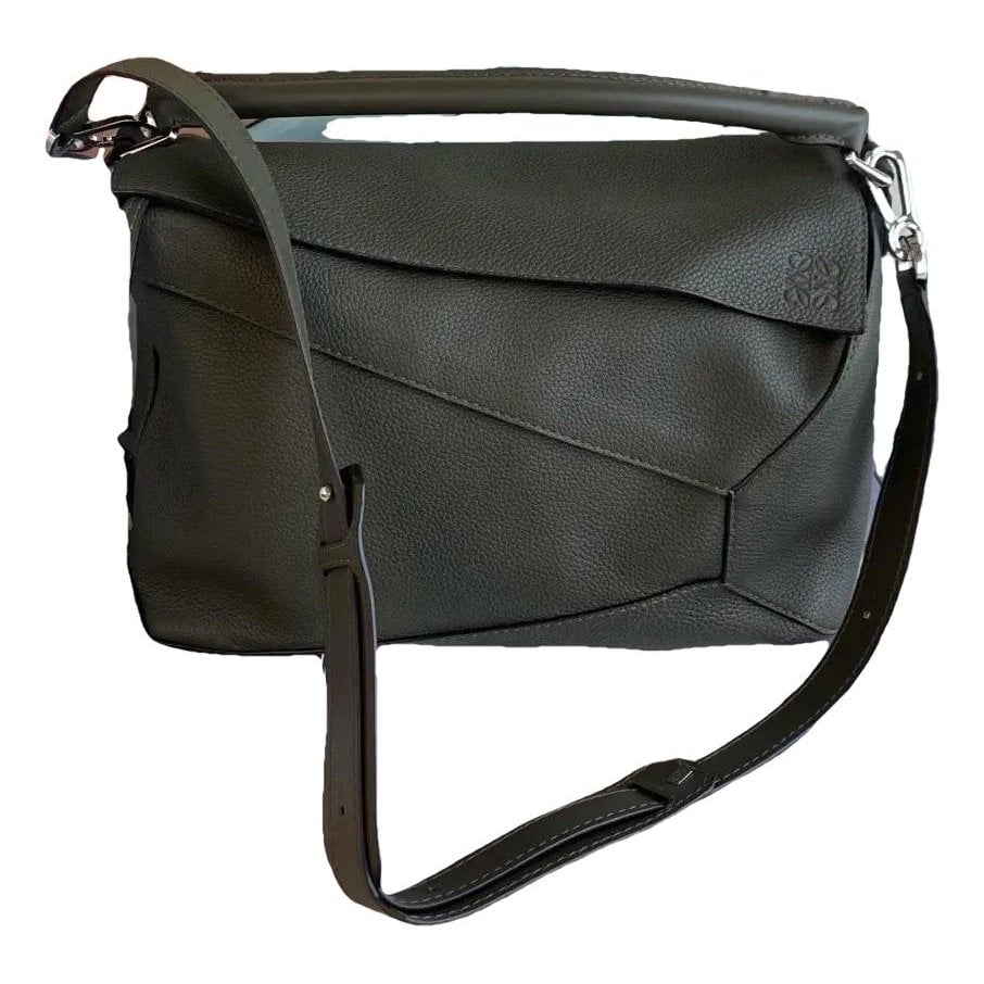 Puzzle leather handbag