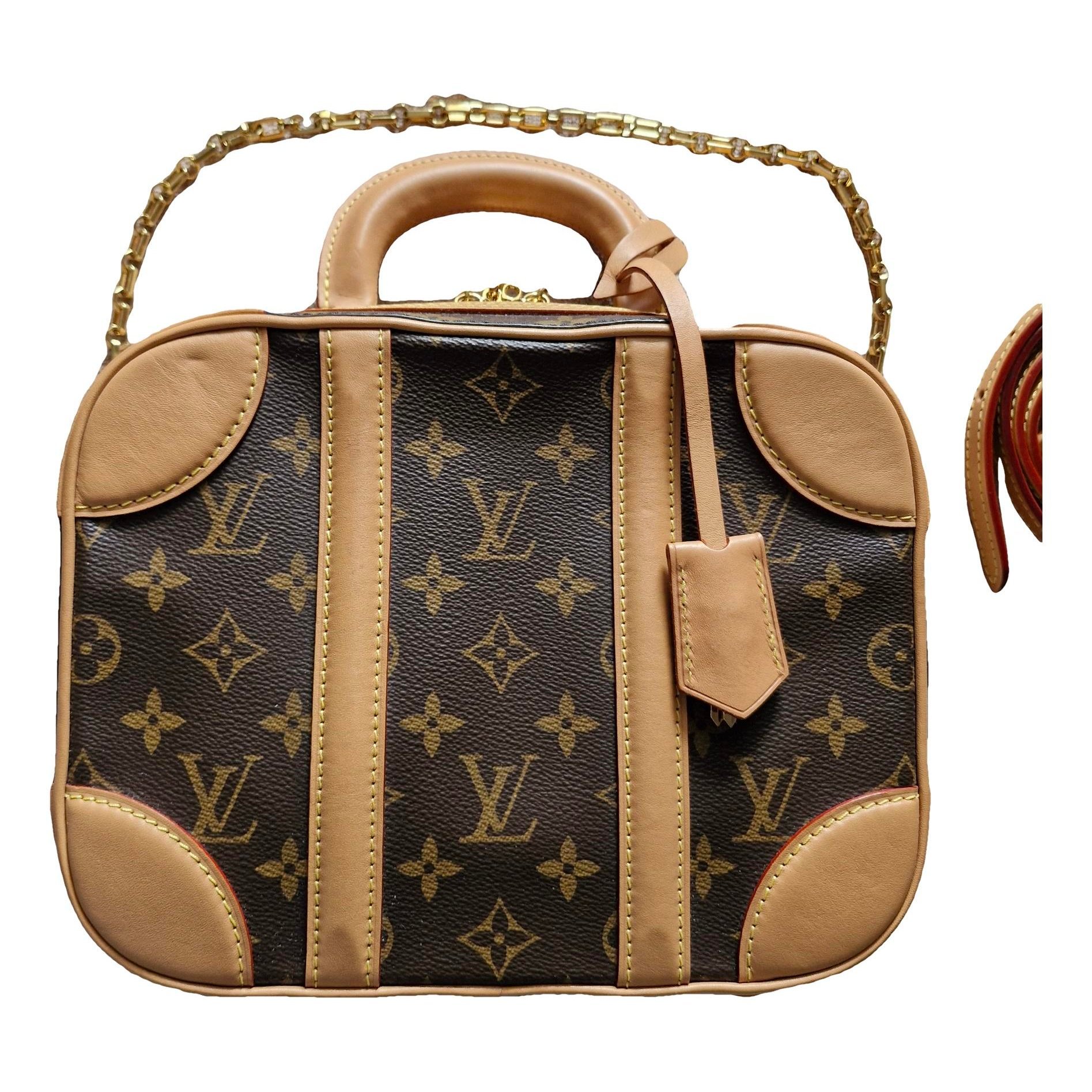 Luggage mini leather crossbody bag