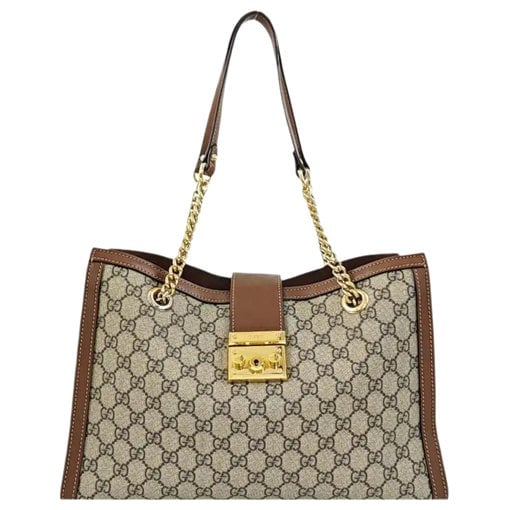 Padlock leather handbag