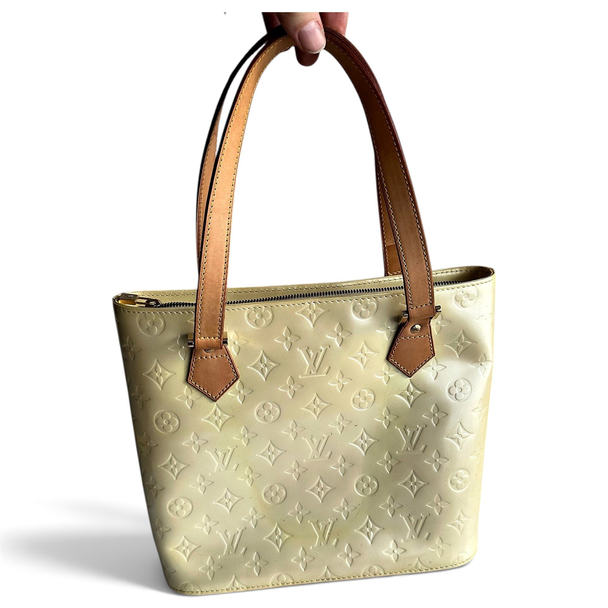 Houston patent leather tote