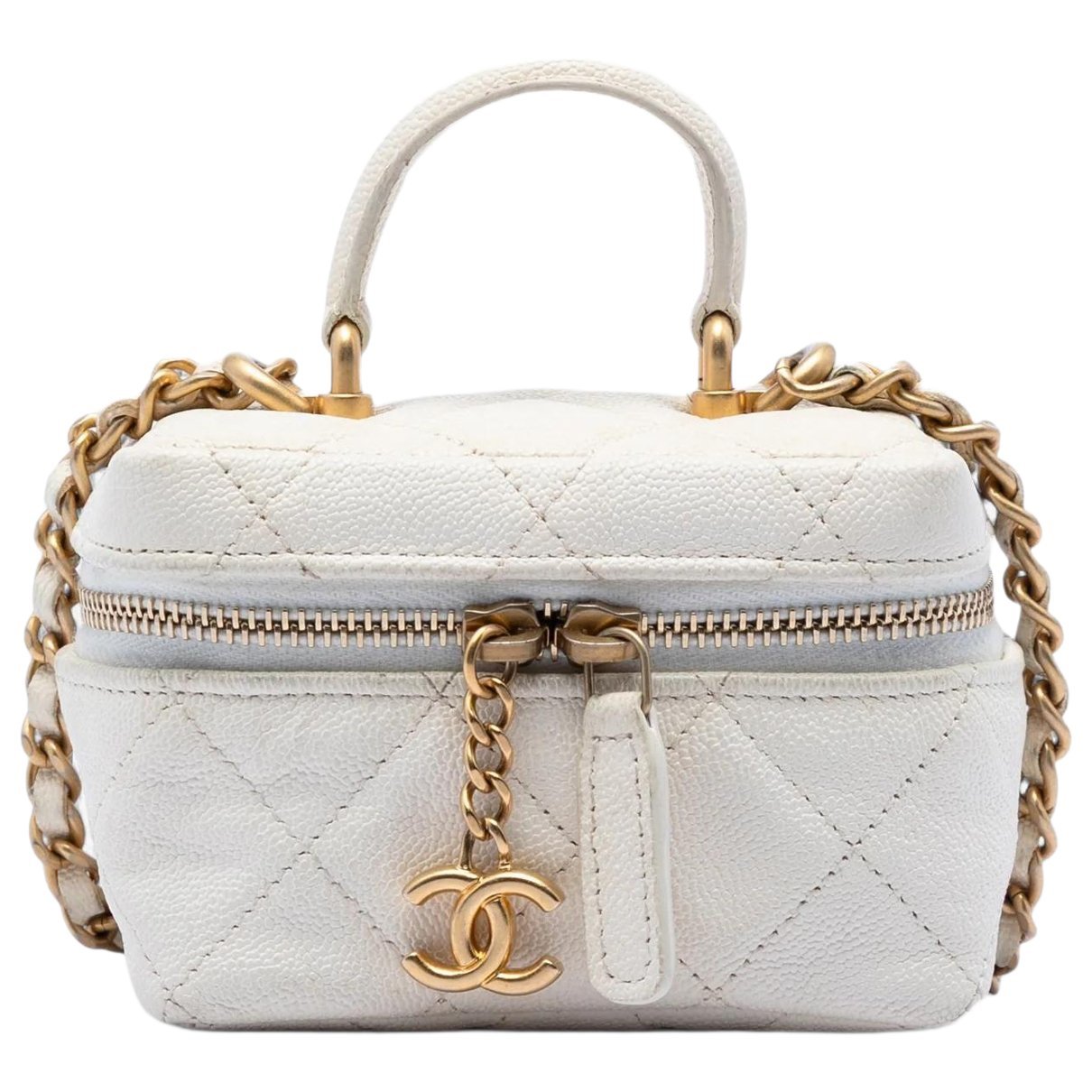 Vanity leather satchel