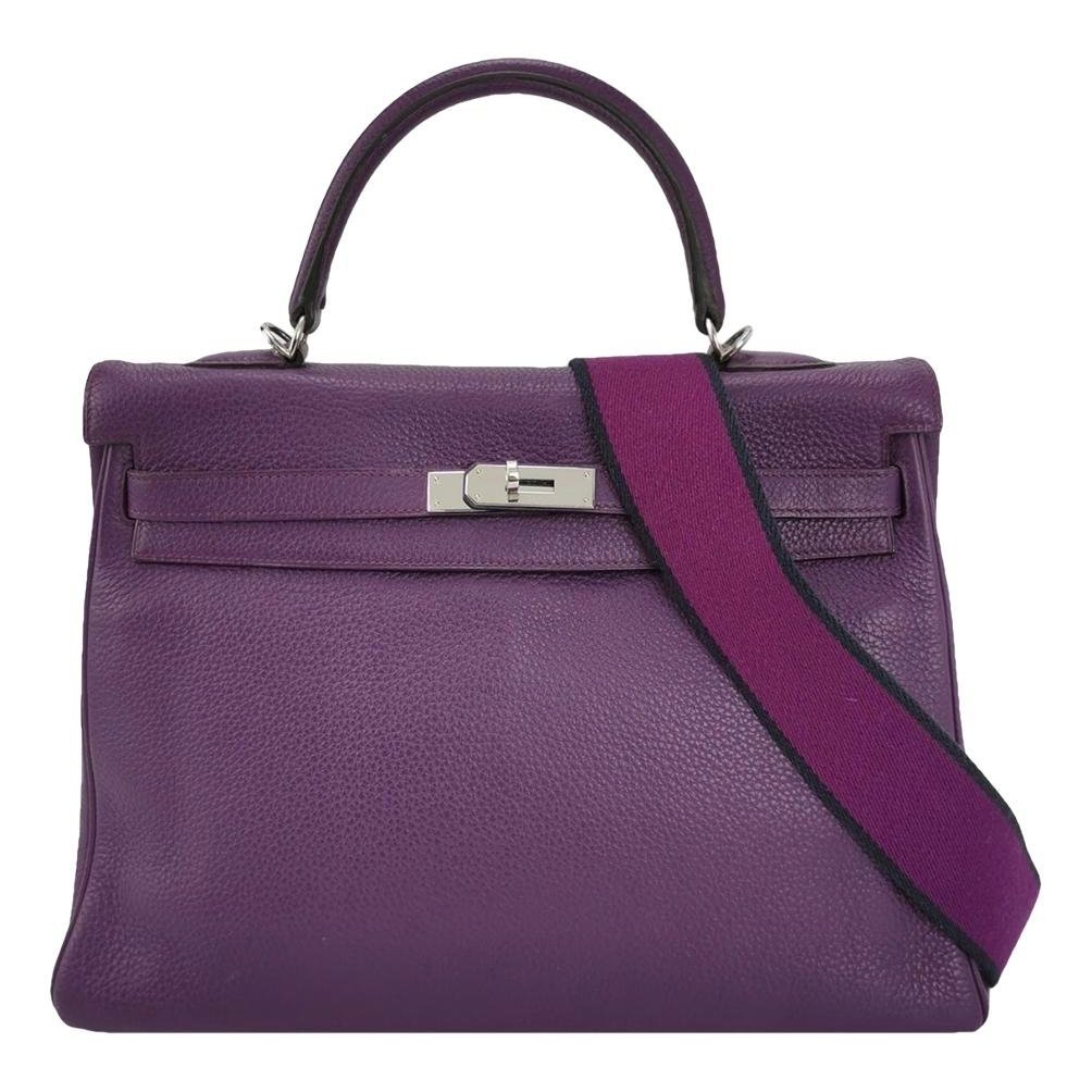 Hermes Kelly 35 Handbag Anemone Togo Leather