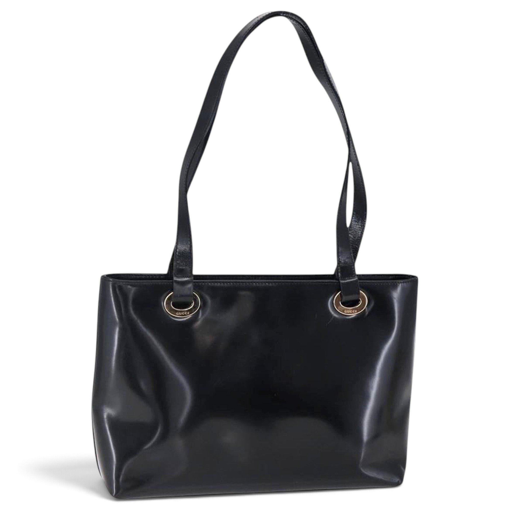 Patent leather handbag