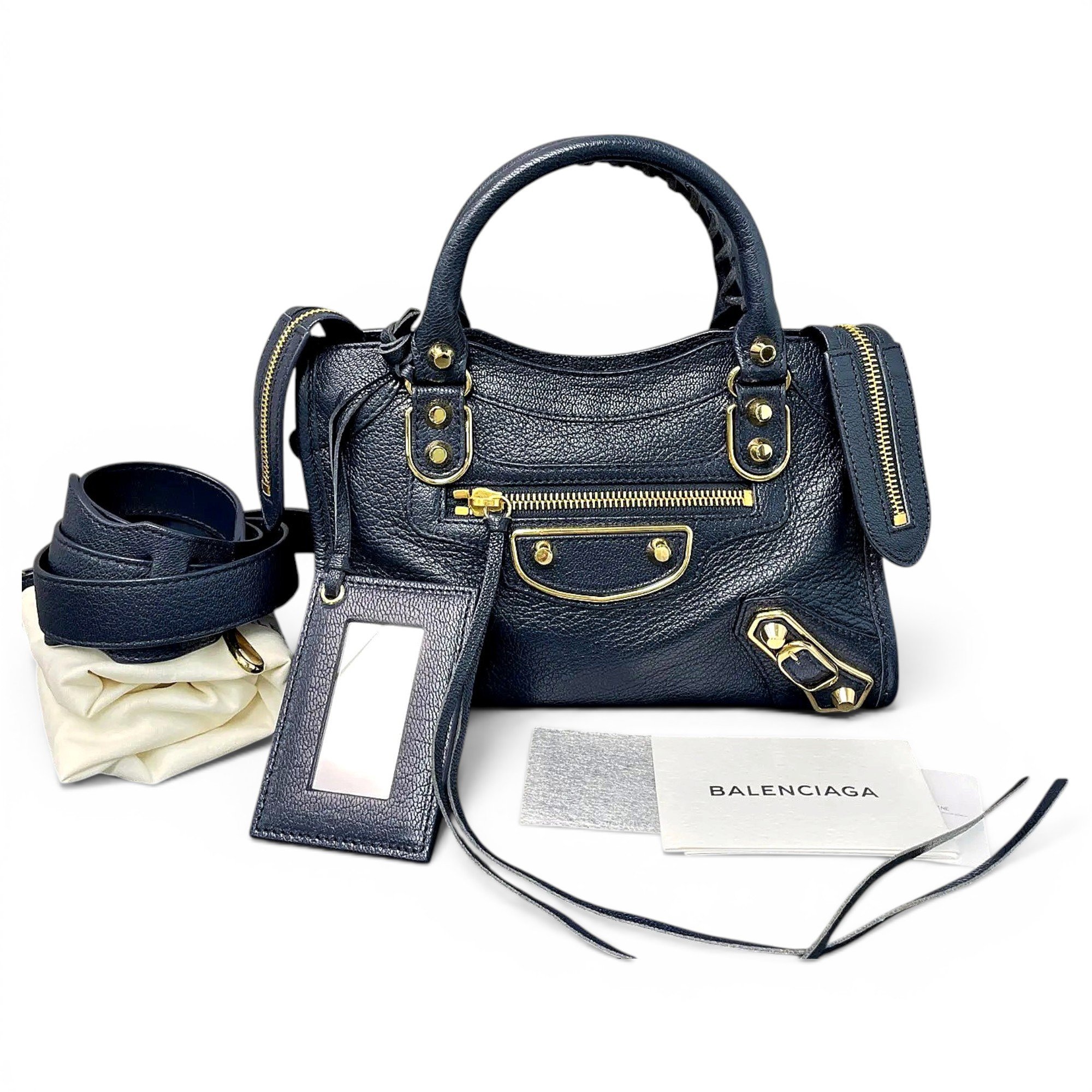 Classic Metalic leather handbag