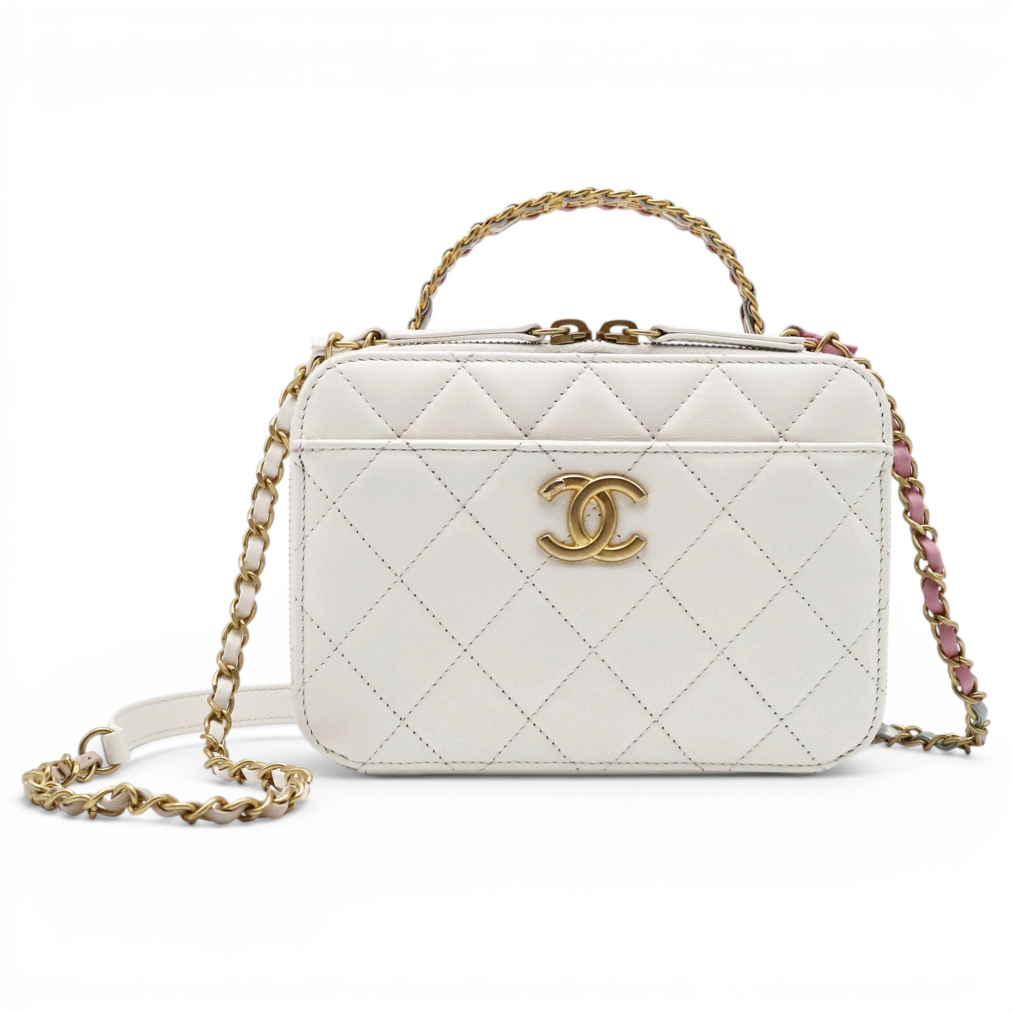 Vanity leather crossbody bag