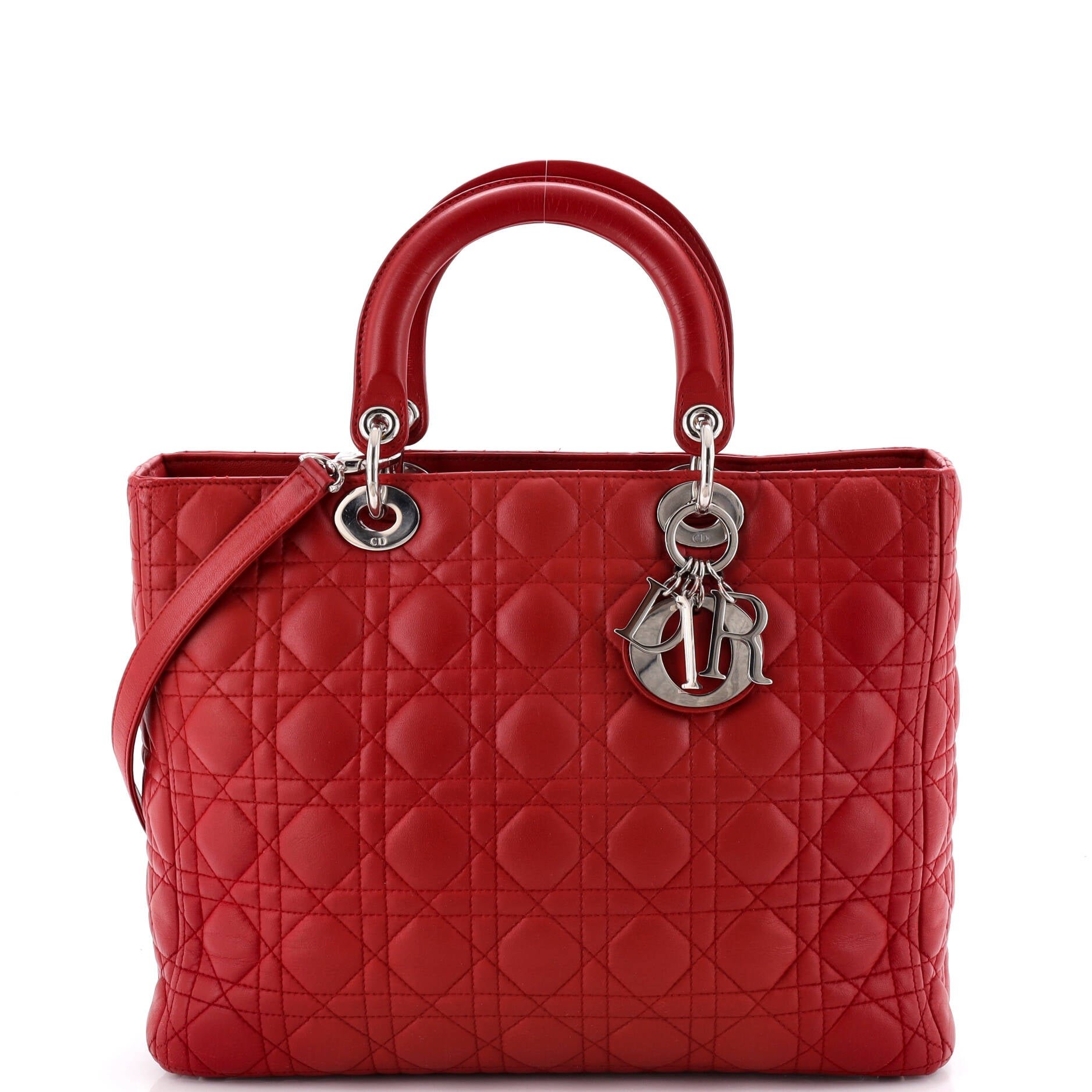 Lady Dior Bag Cannage Quilt Lambskin Large
