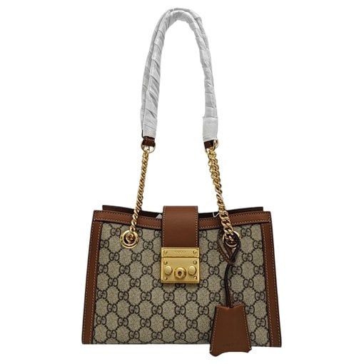 Padlock leather handbag