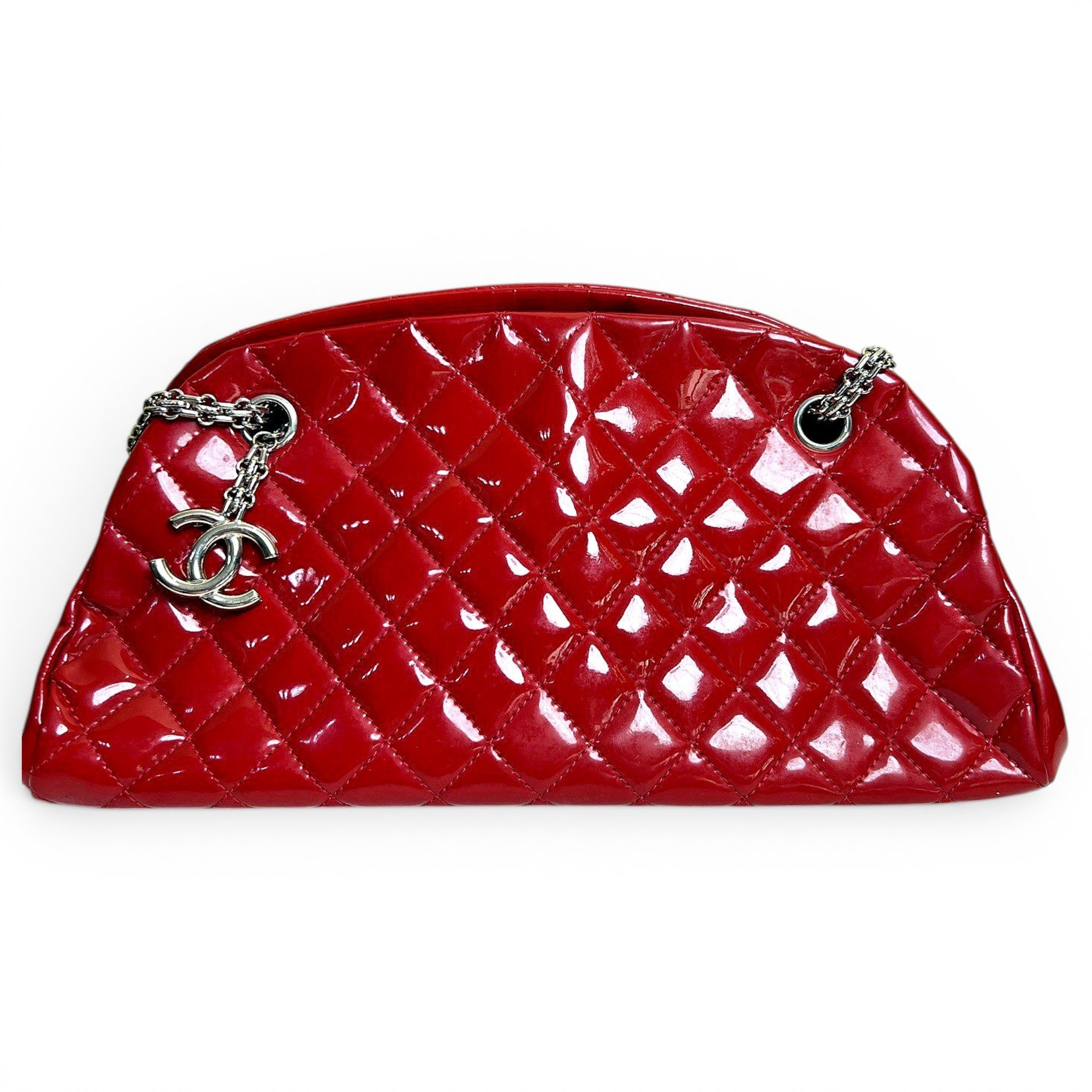 Bowling Bag patent leather tote