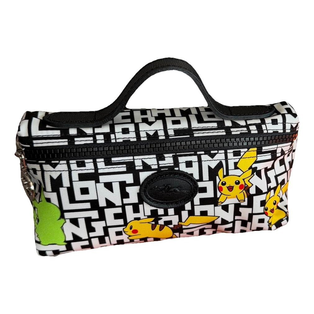 Pliage leather clutch bag