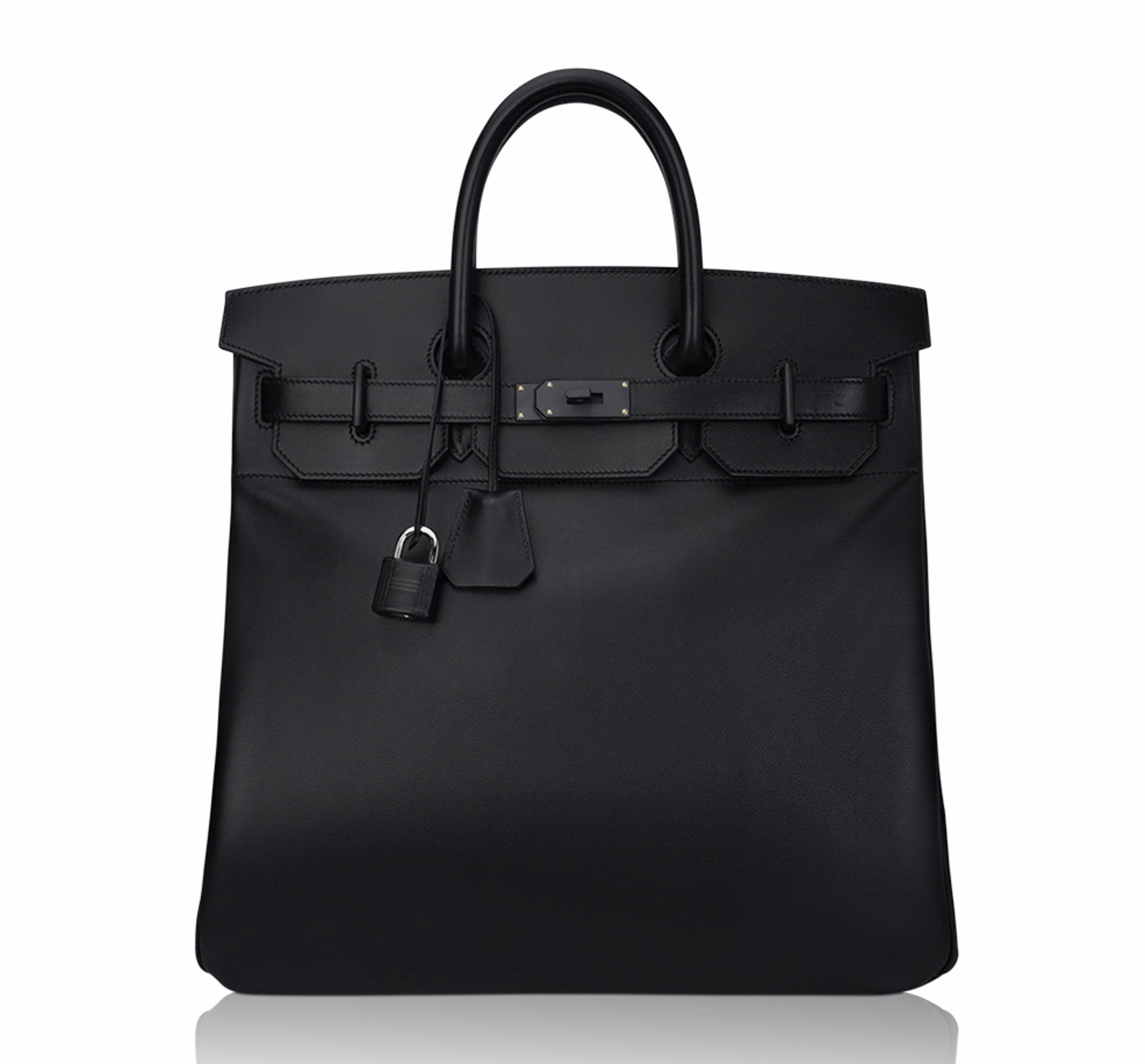 Hermes HAC 40 So Black Evergrain Leather Limited Edition Rare