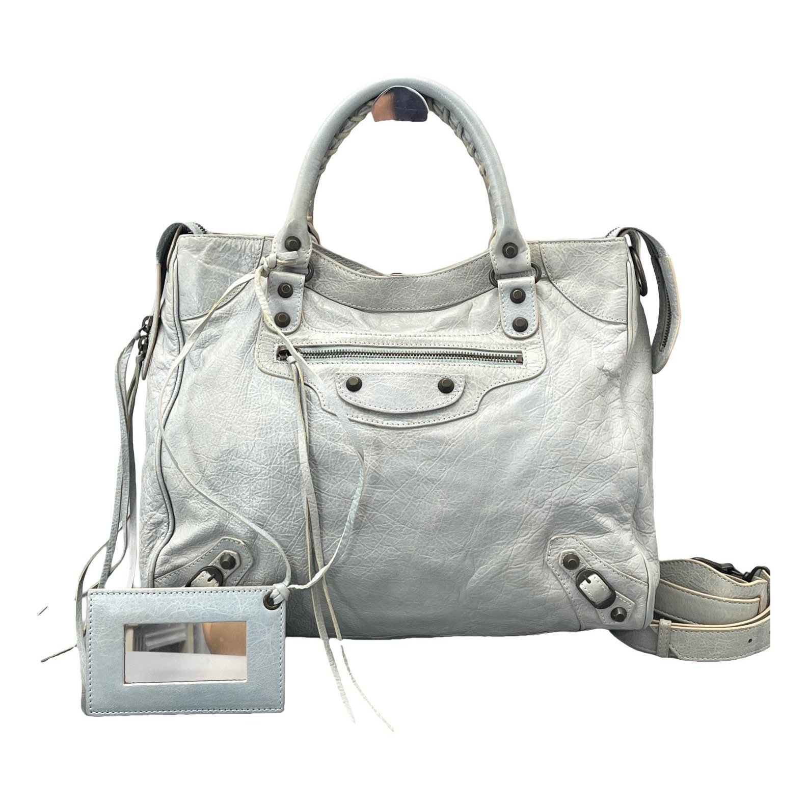 Classic Metalic leather handbag