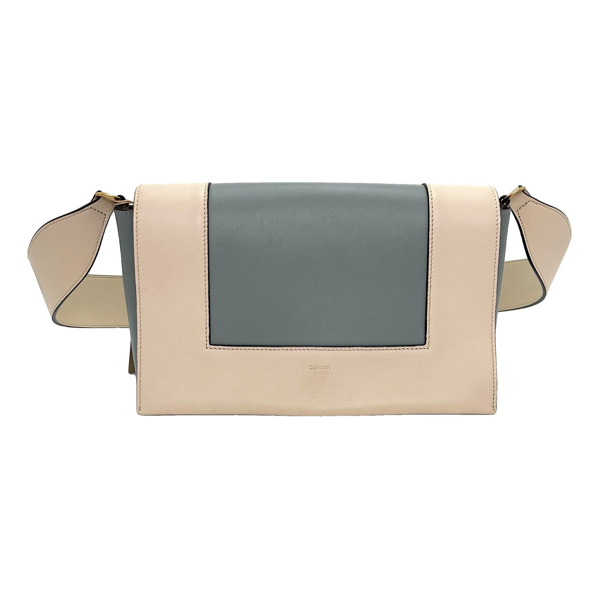Frame leather handbag