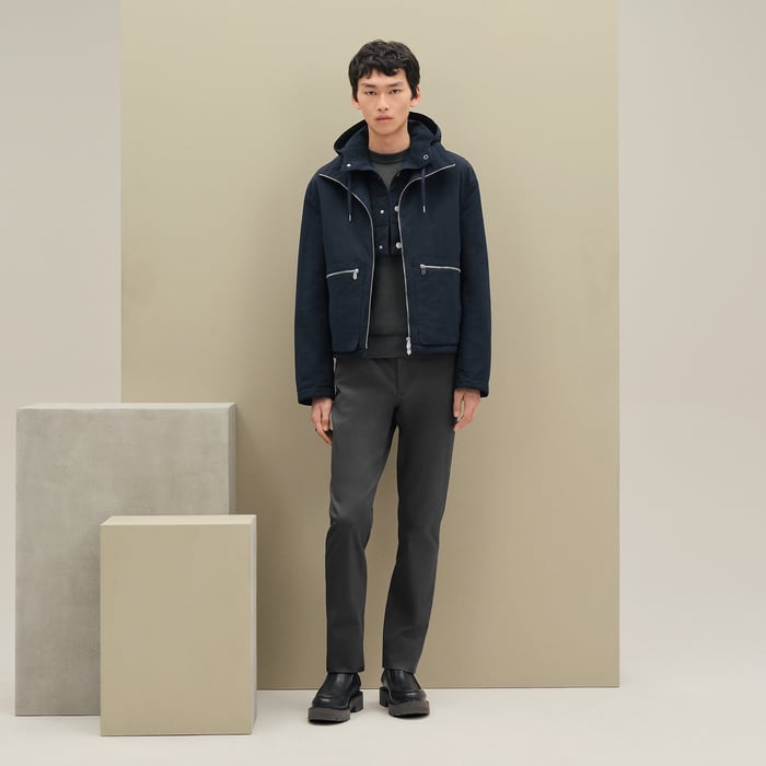 Marine Jacket With Removable Hood