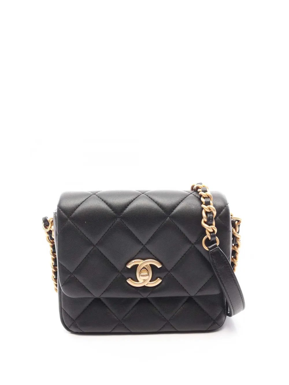 2021-2026 Mini Quilted Lambskin Side Note Flap crossbody bag