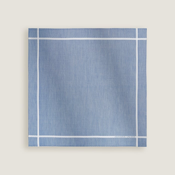 Bleu Jacquard d'H Handkerchief