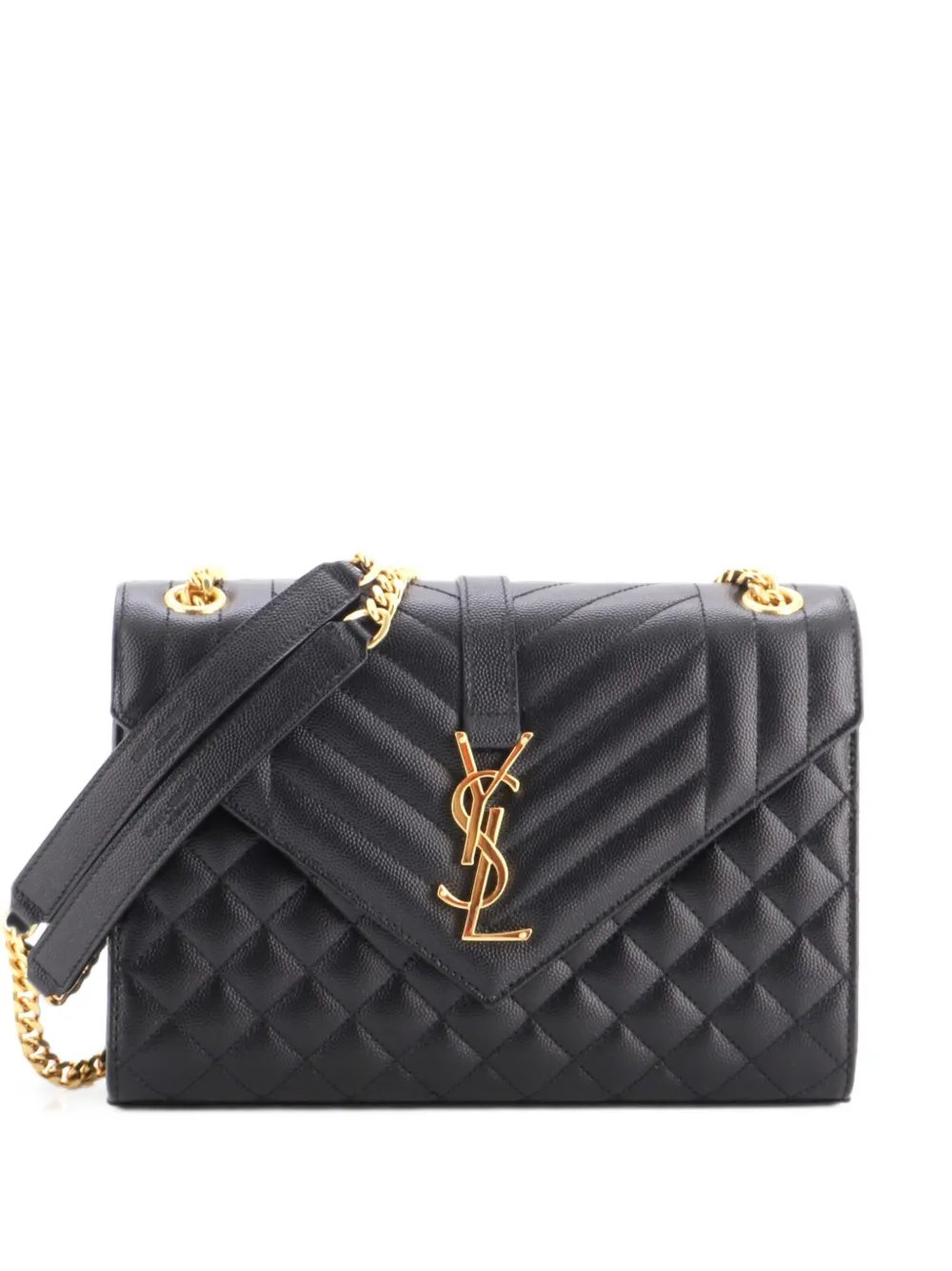 Classic Monogram Envelope Satchel Mixed Matelasse Leather Medium shoulder bag